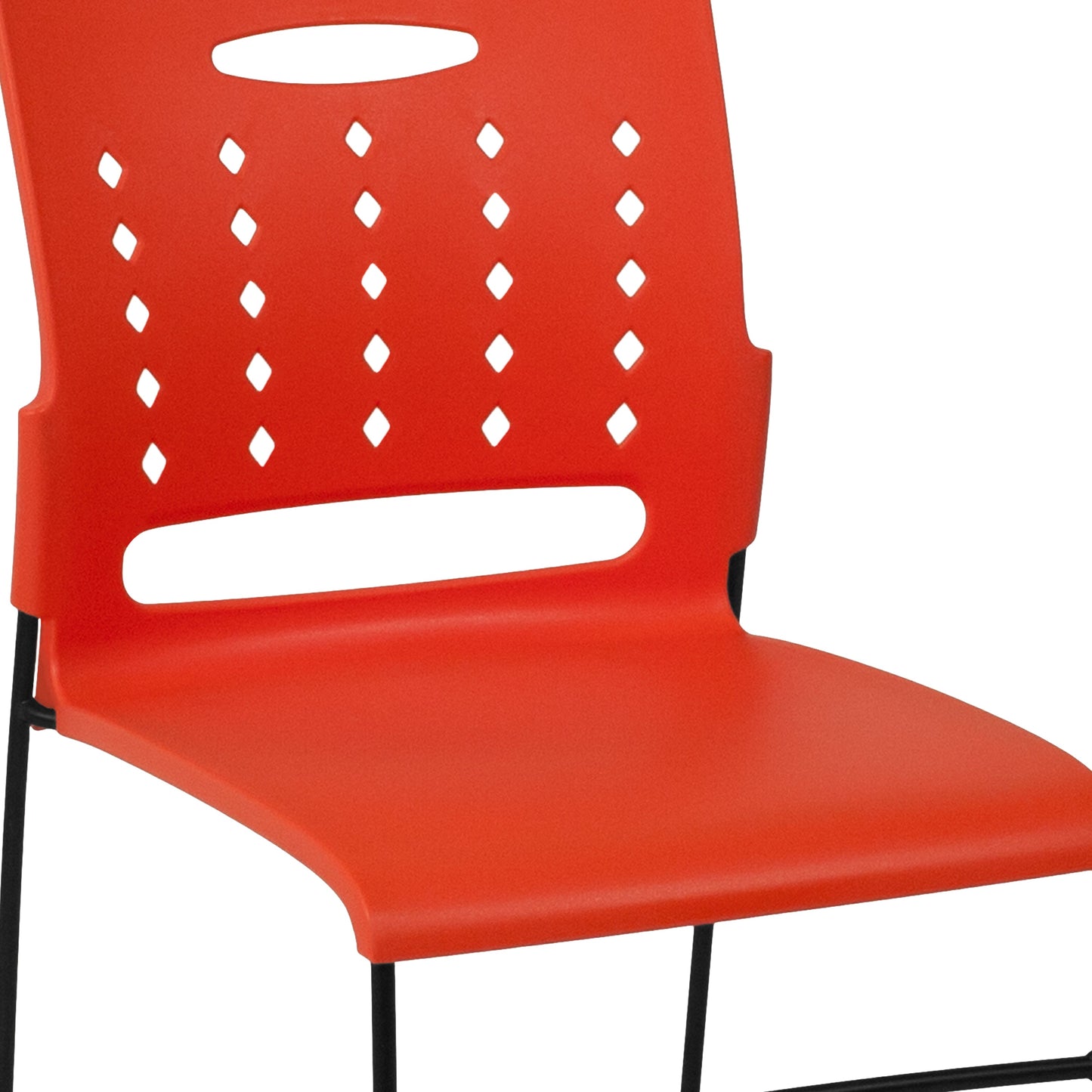 Orange Plastic Stack Chair RUT-2-OR-GG