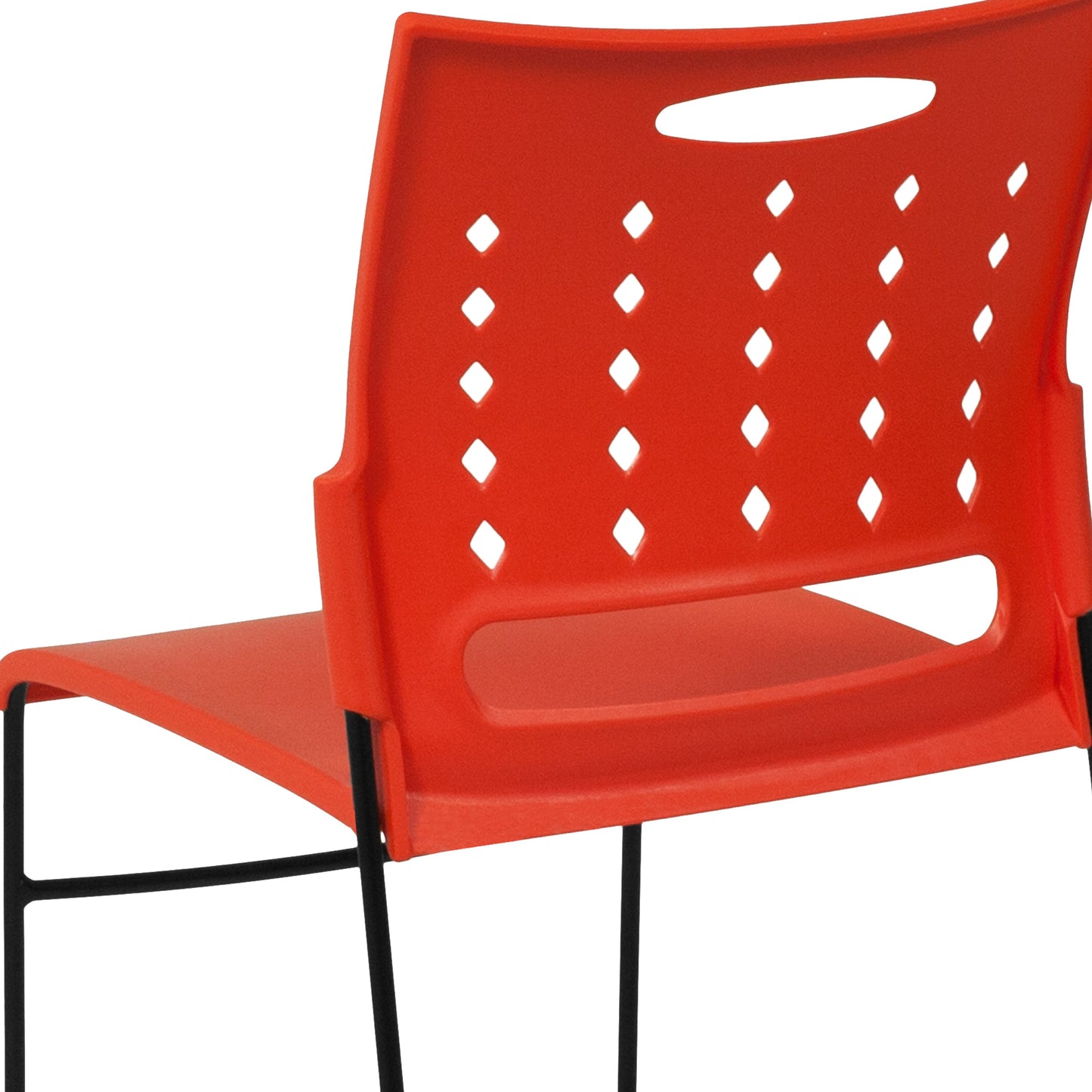 Orange Plastic Stack Chair RUT-2-OR-GG