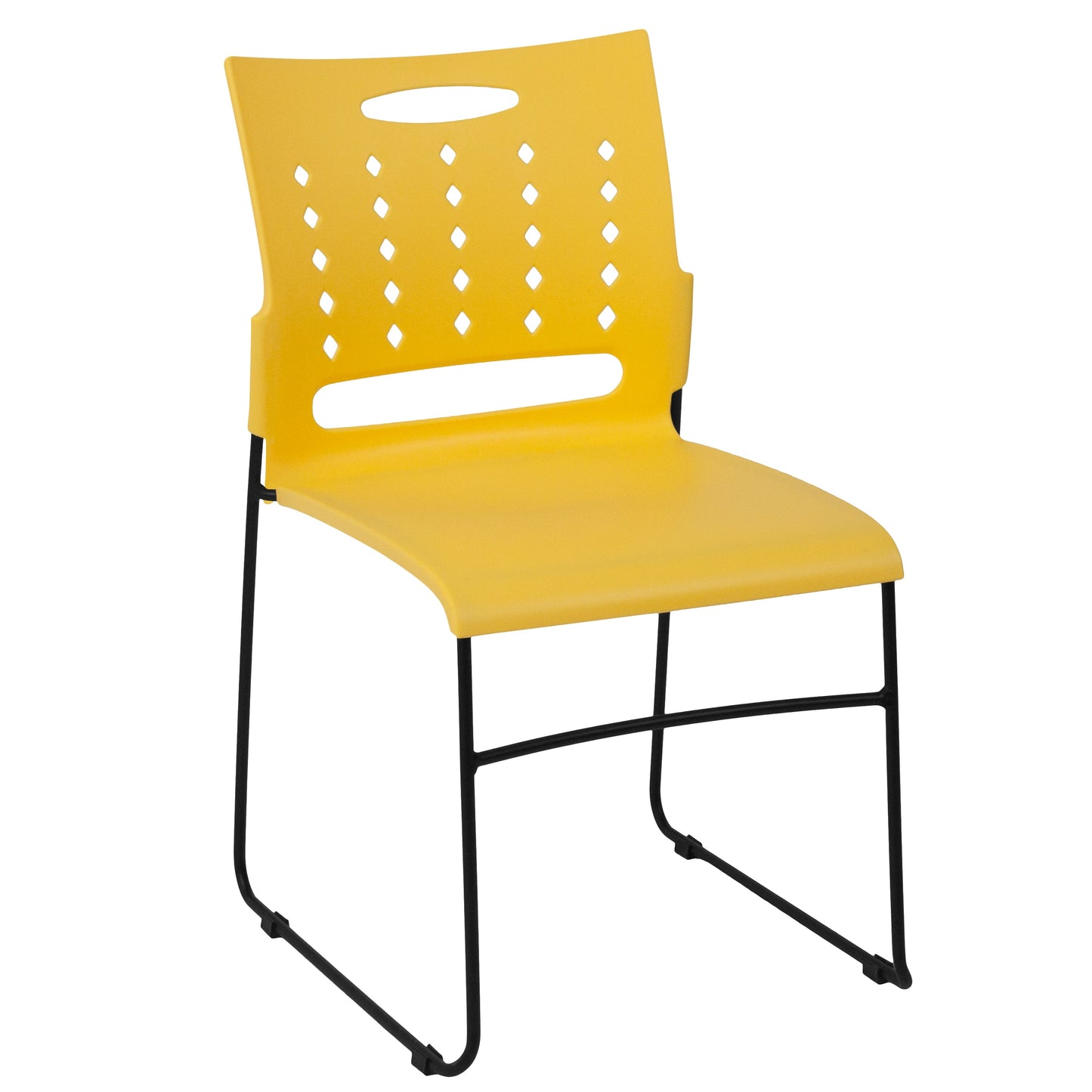 Yellow Plastic Stack Chair RUT-2-YL-GG