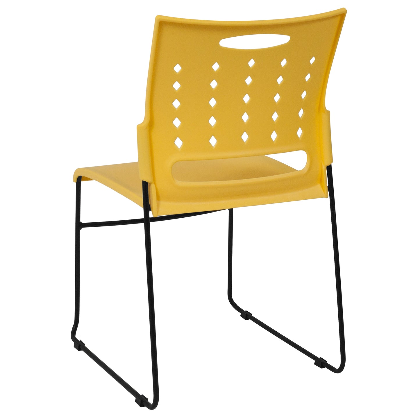 Yellow Plastic Stack Chair RUT-2-YL-GG