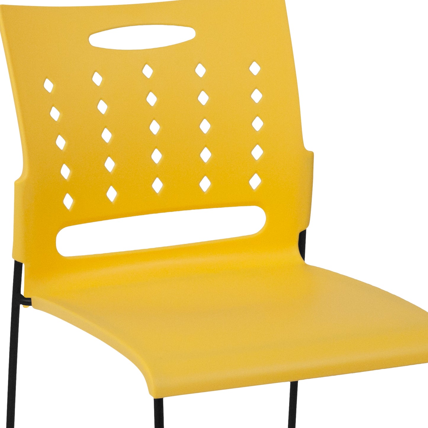 Yellow Plastic Stack Chair RUT-2-YL-GG