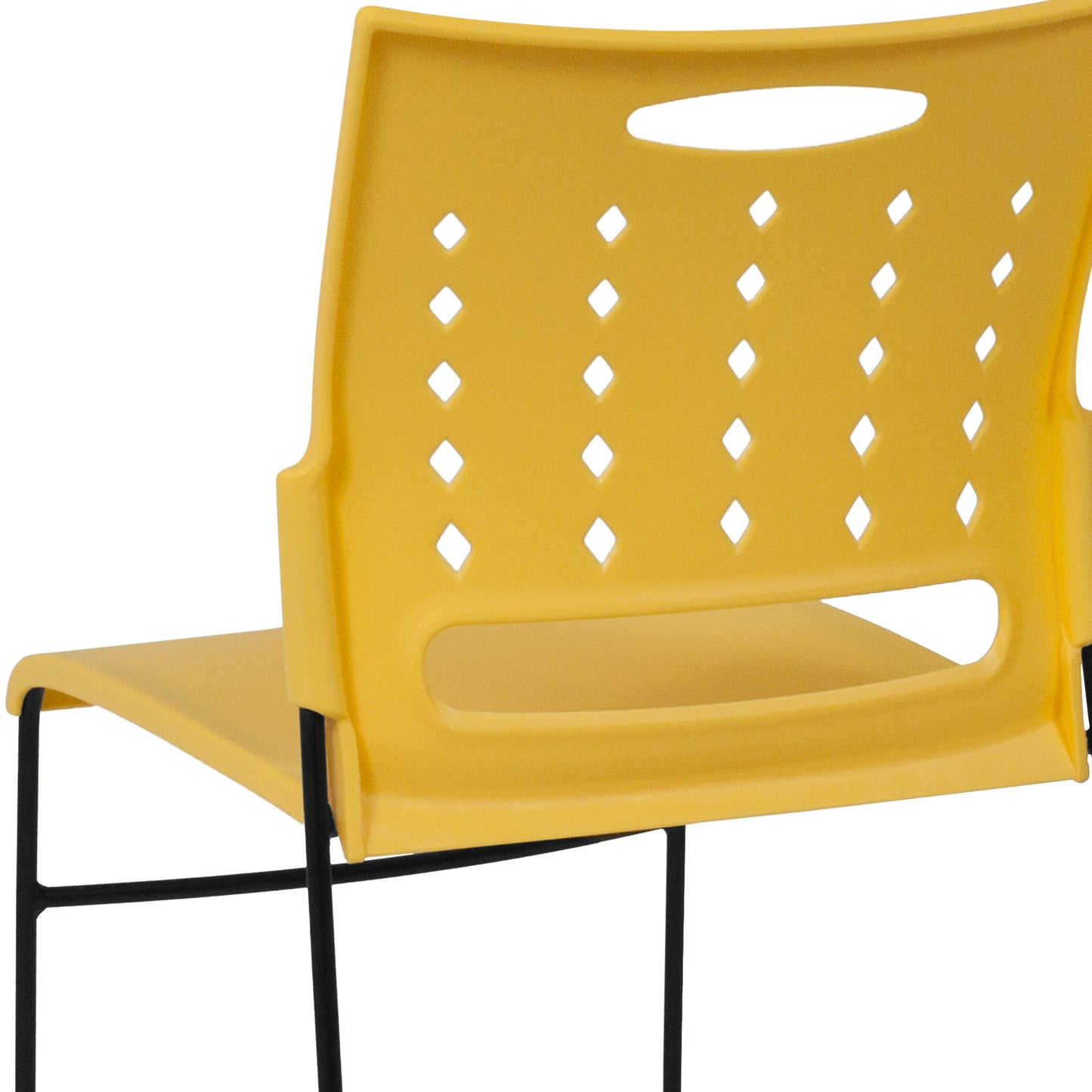 Yellow Plastic Stack Chair RUT-2-YL-GG