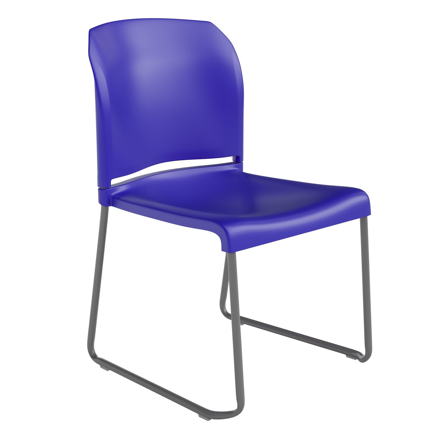 Blue Plastic Sled Stack Chair RUT-238A-BL-GG