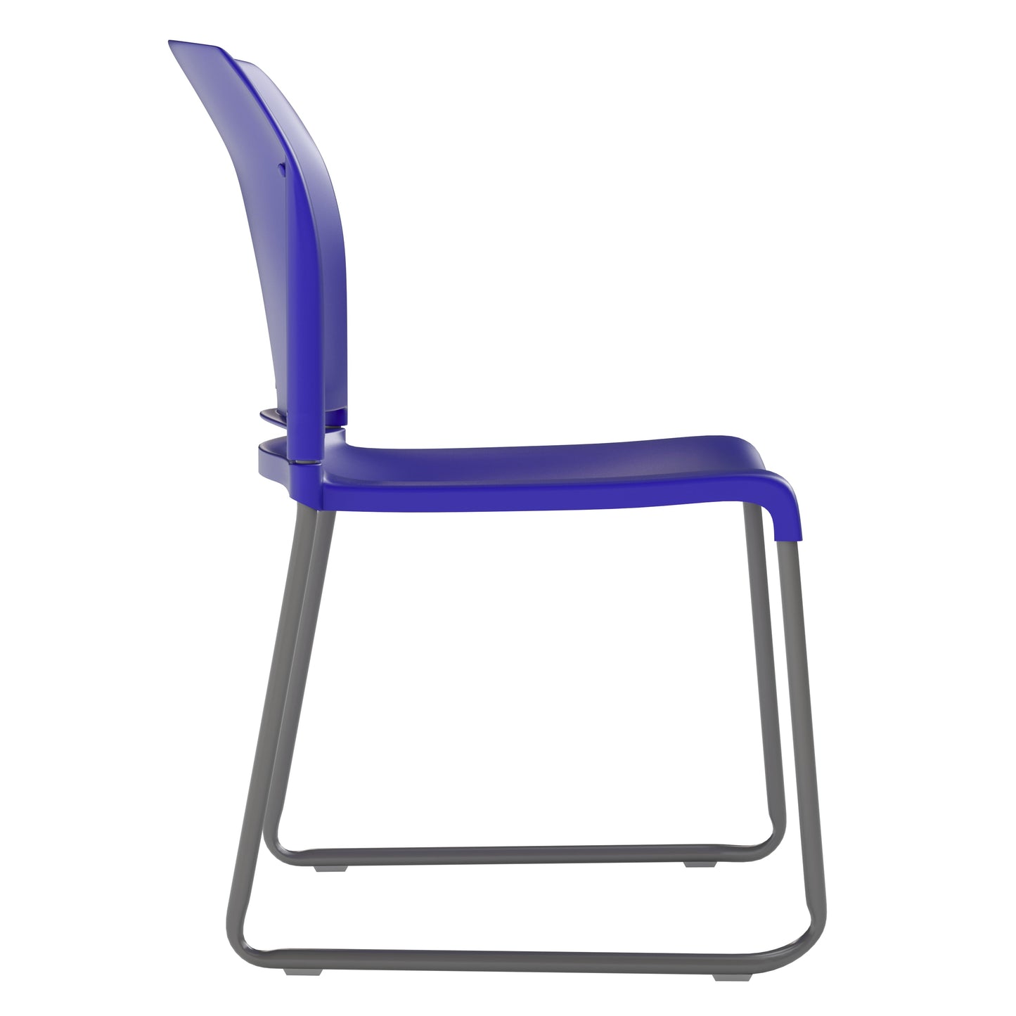 Blue Plastic Sled Stack Chair RUT-238A-BL-GG