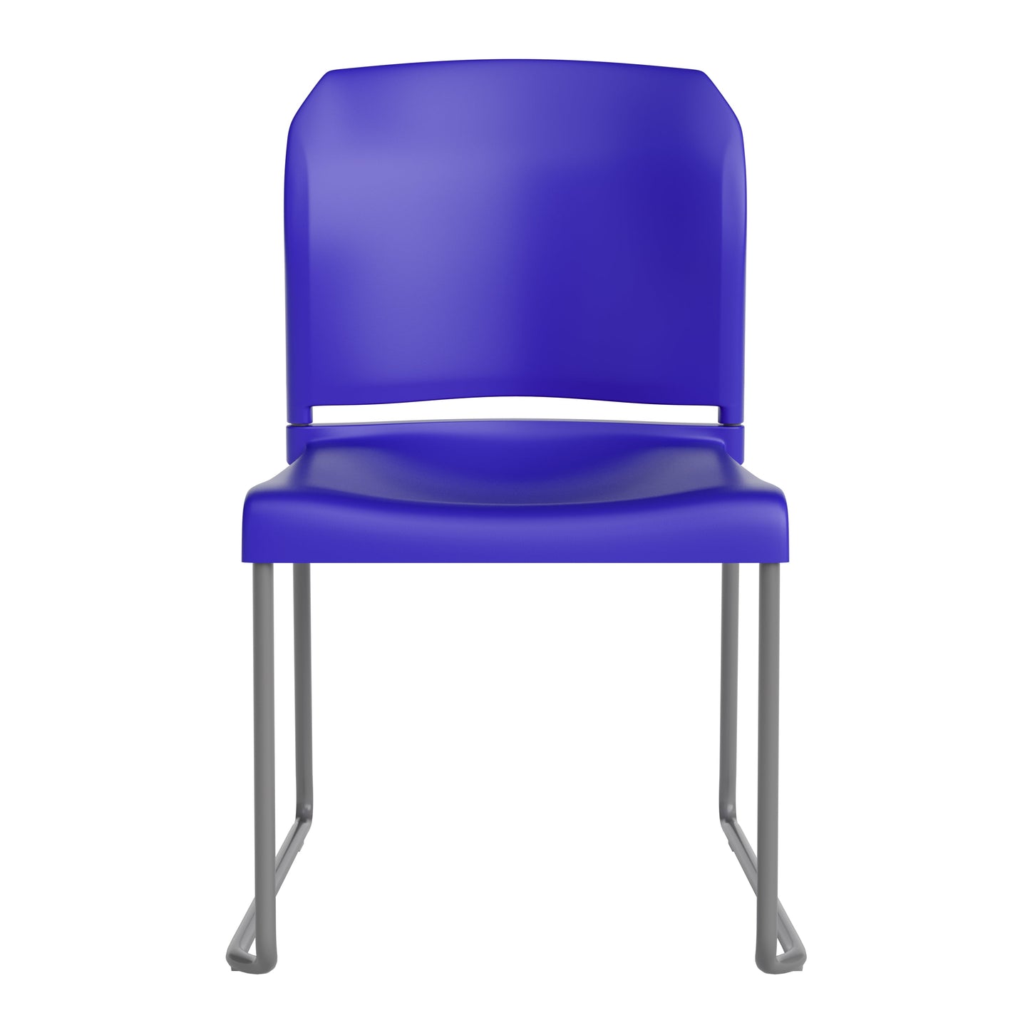 Blue Plastic Sled Stack Chair RUT-238A-BL-GG