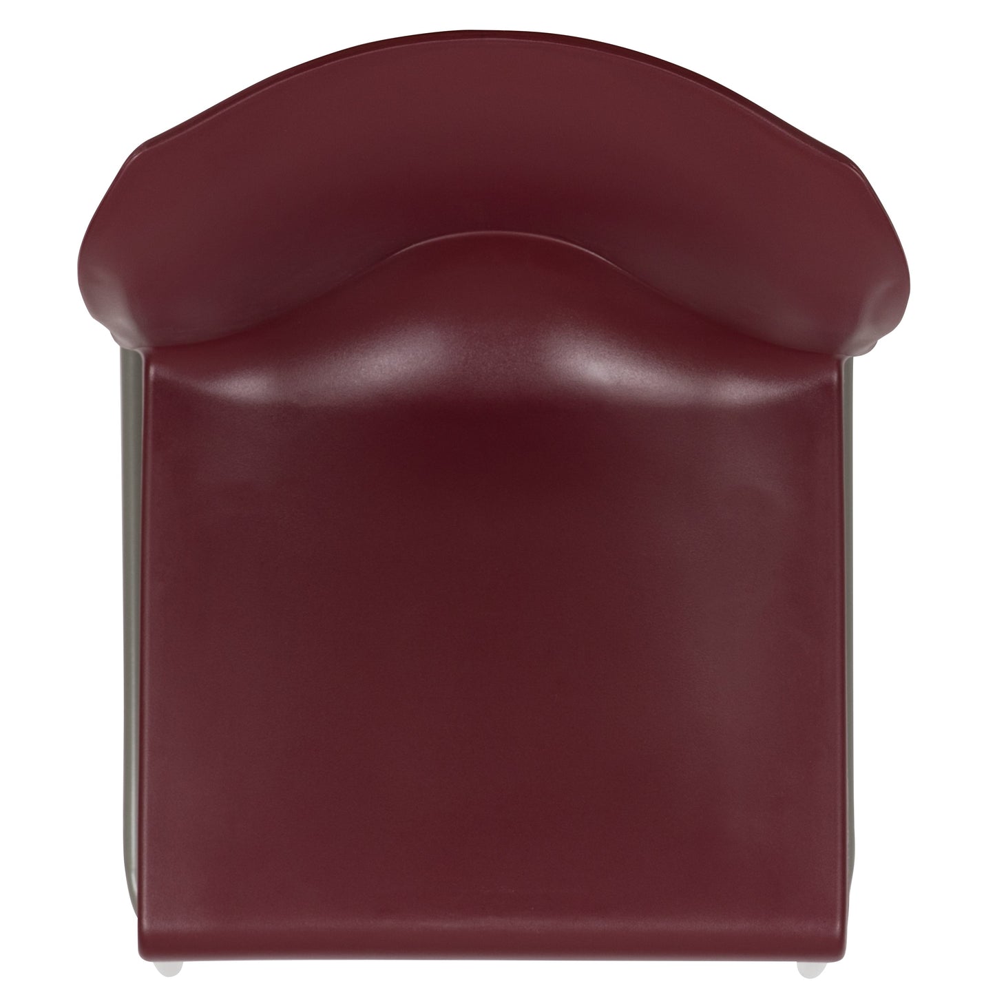 Burgundy Plastic Stack Chair RUT-238A-BY-GG