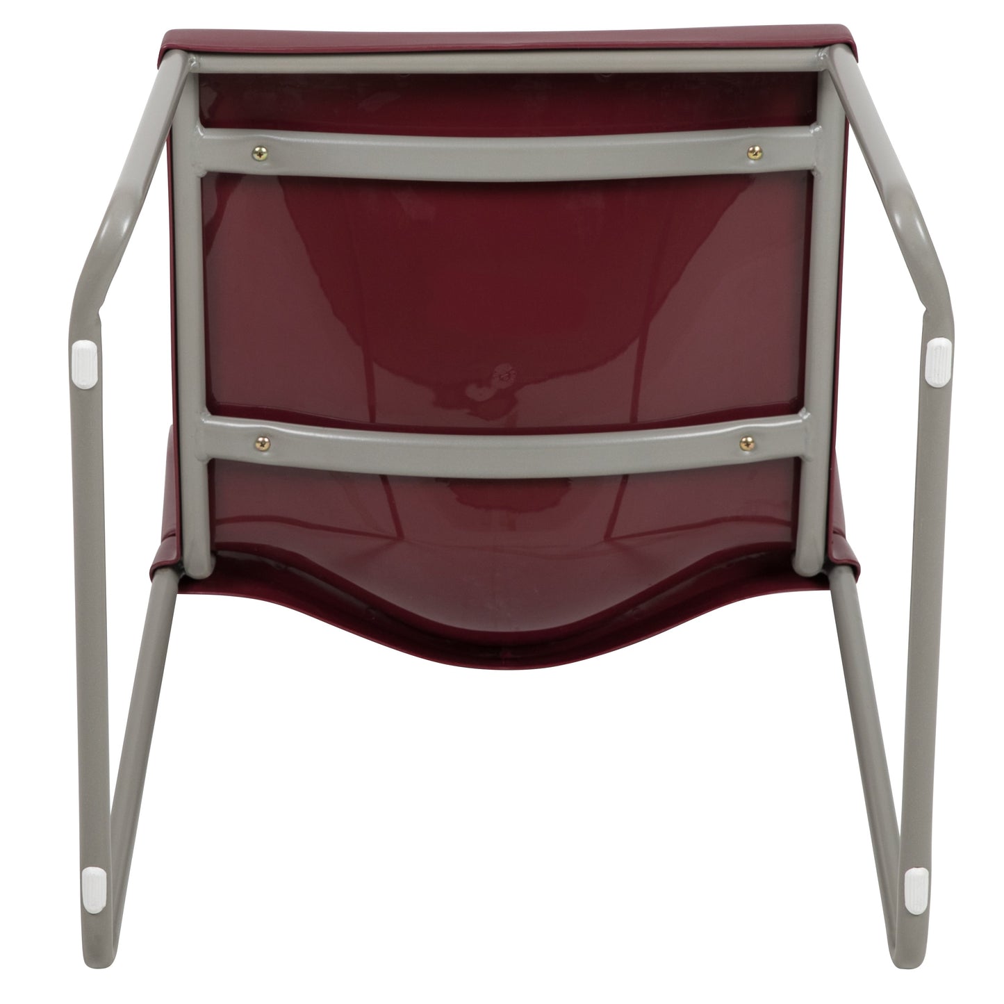 Burgundy Plastic Stack Chair RUT-238A-BY-GG