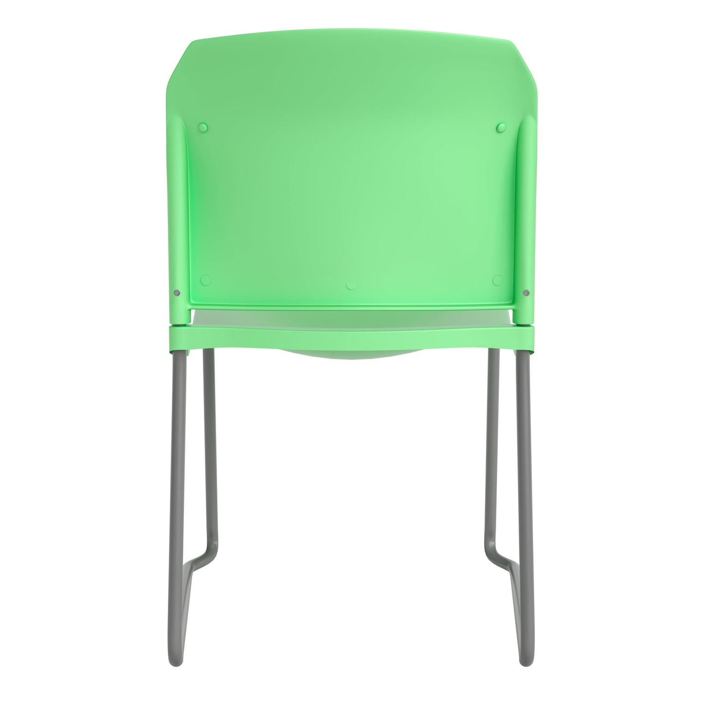 Green Plastic Sled Stack Chair RUT-238A-GN-GG