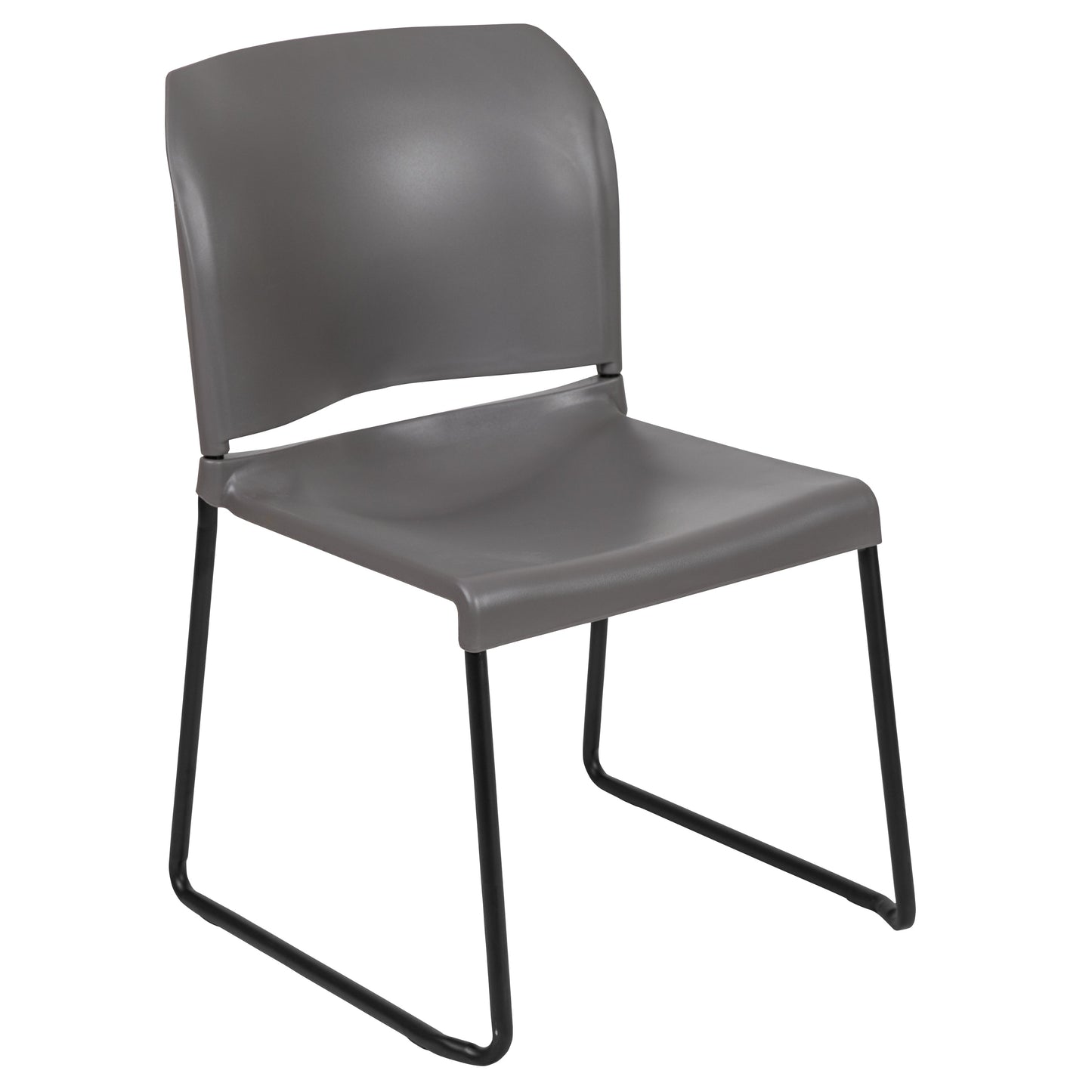 Gray Plastic Stack Chair RUT-238A-GY-GG