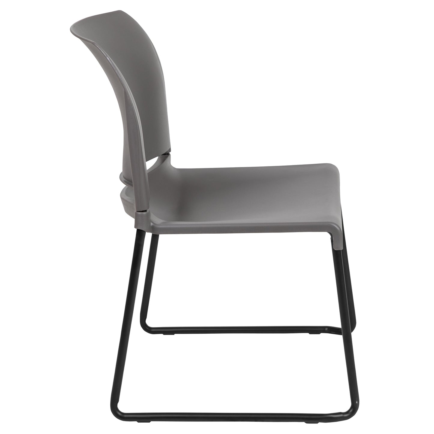 Gray Plastic Stack Chair RUT-238A-GY-GG