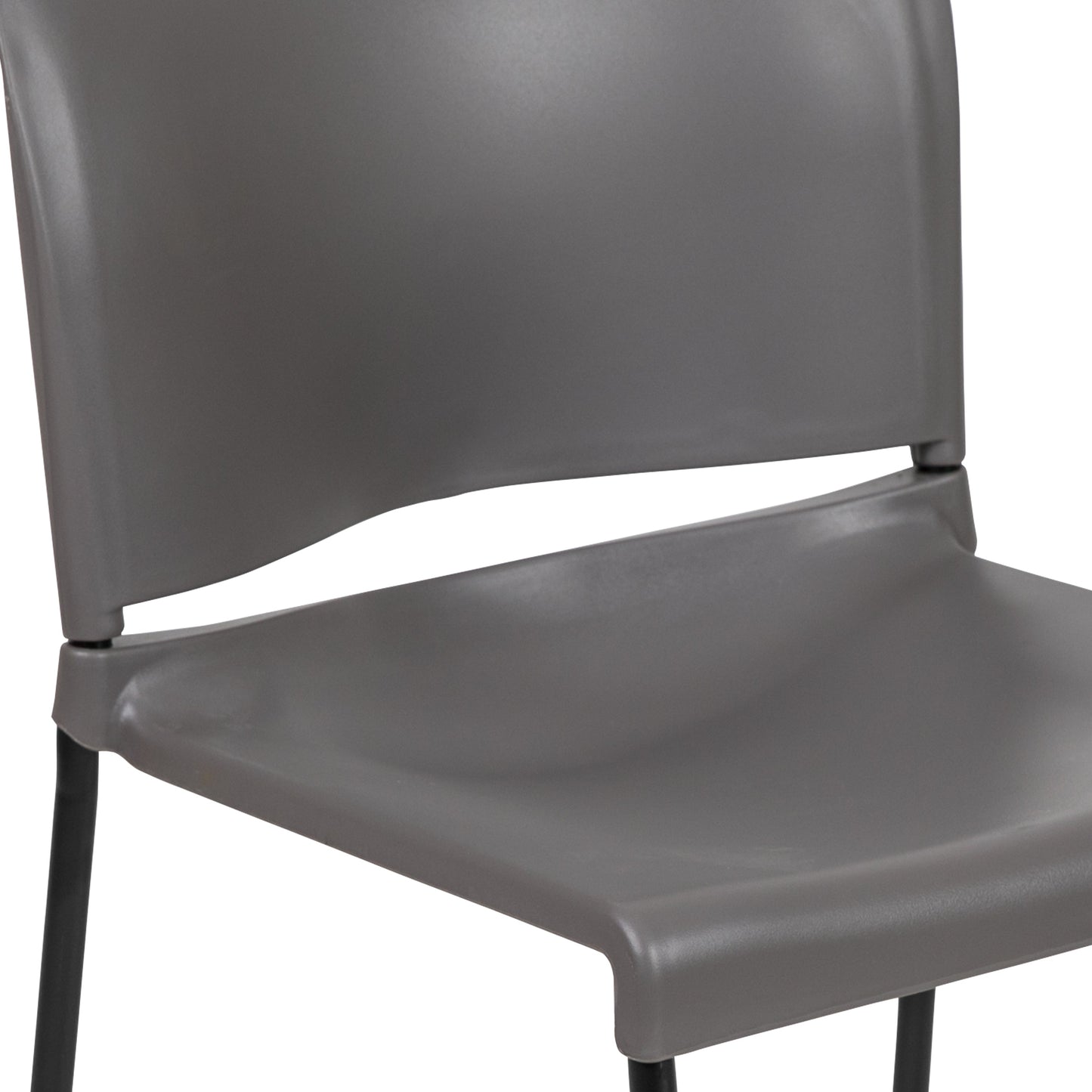 Gray Plastic Stack Chair RUT-238A-GY-GG