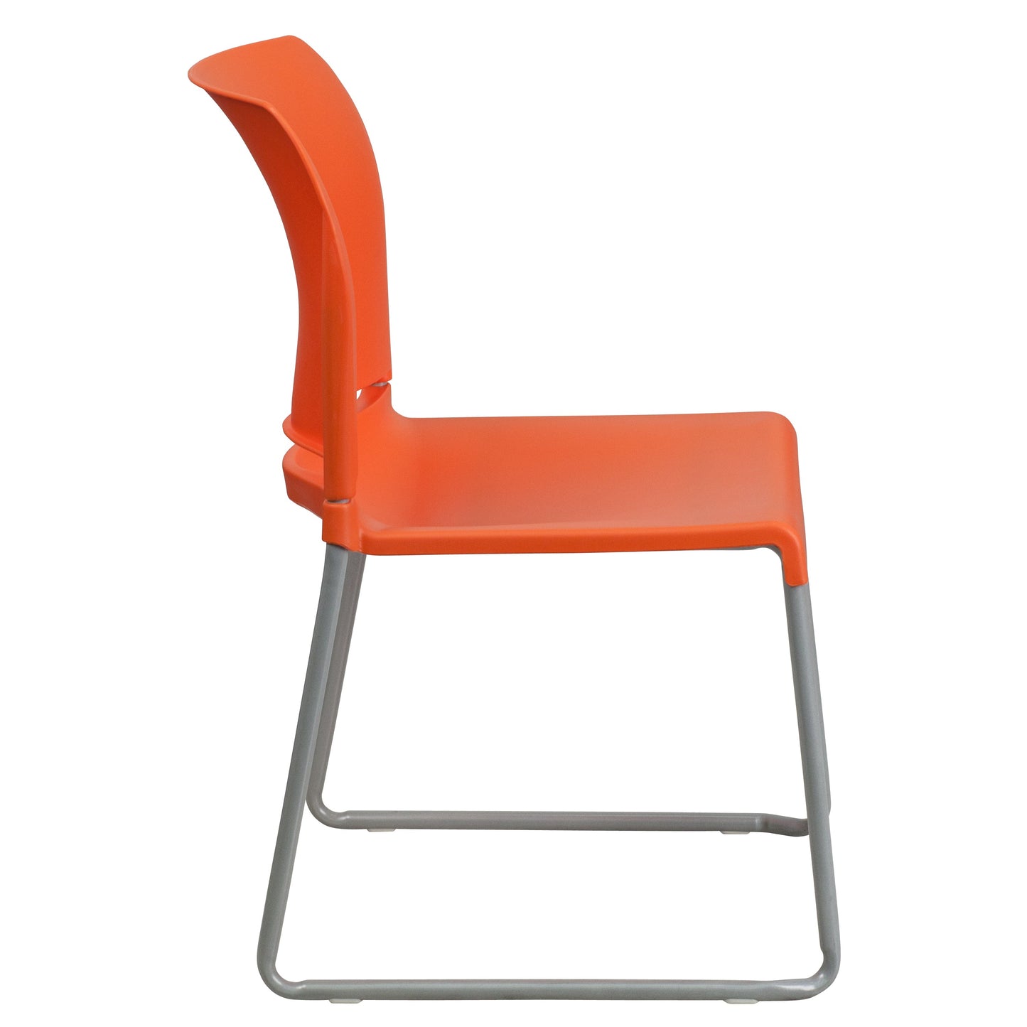 Orange Plastic Stack Chair RUT-238A-OR-GG