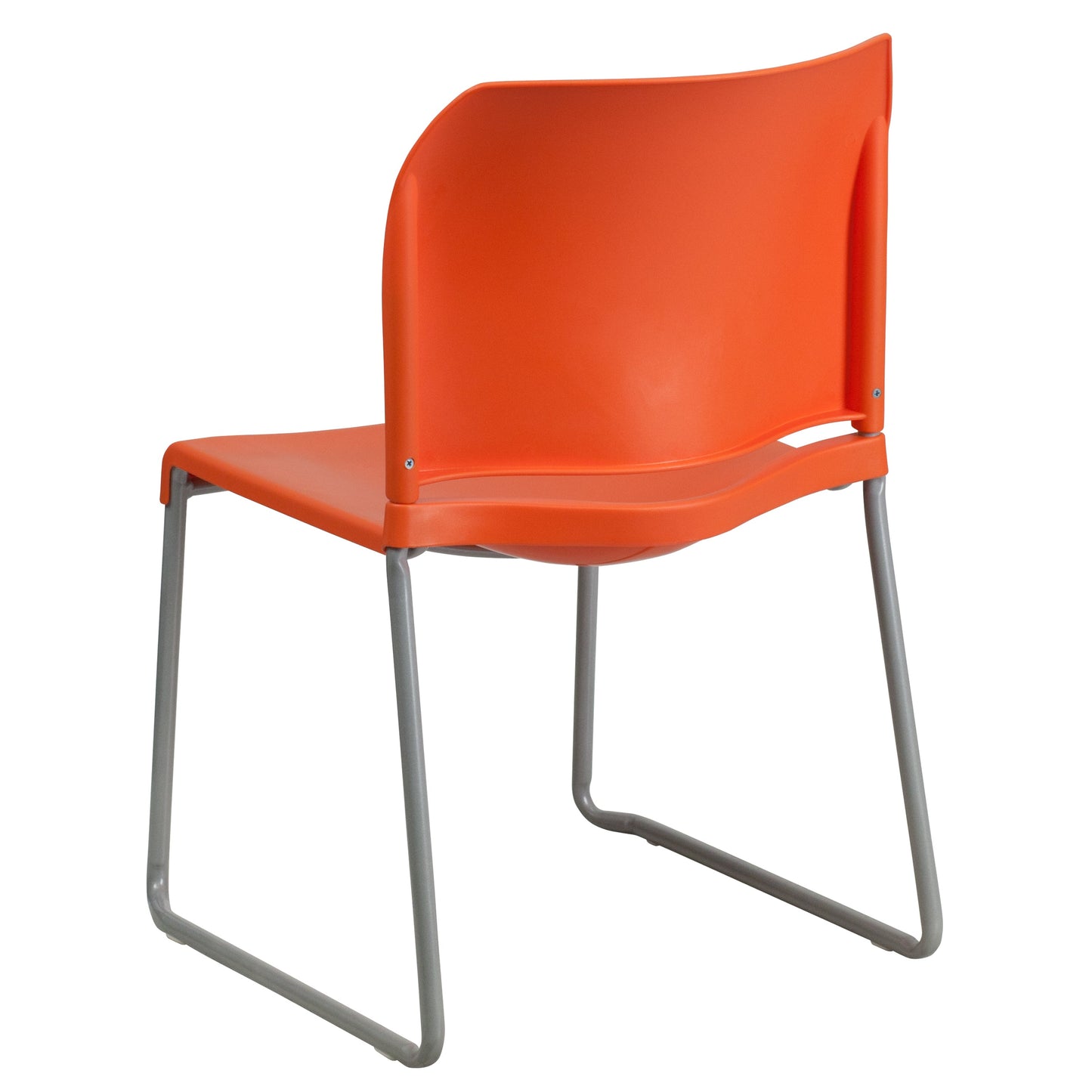 Orange Plastic Stack Chair RUT-238A-OR-GG