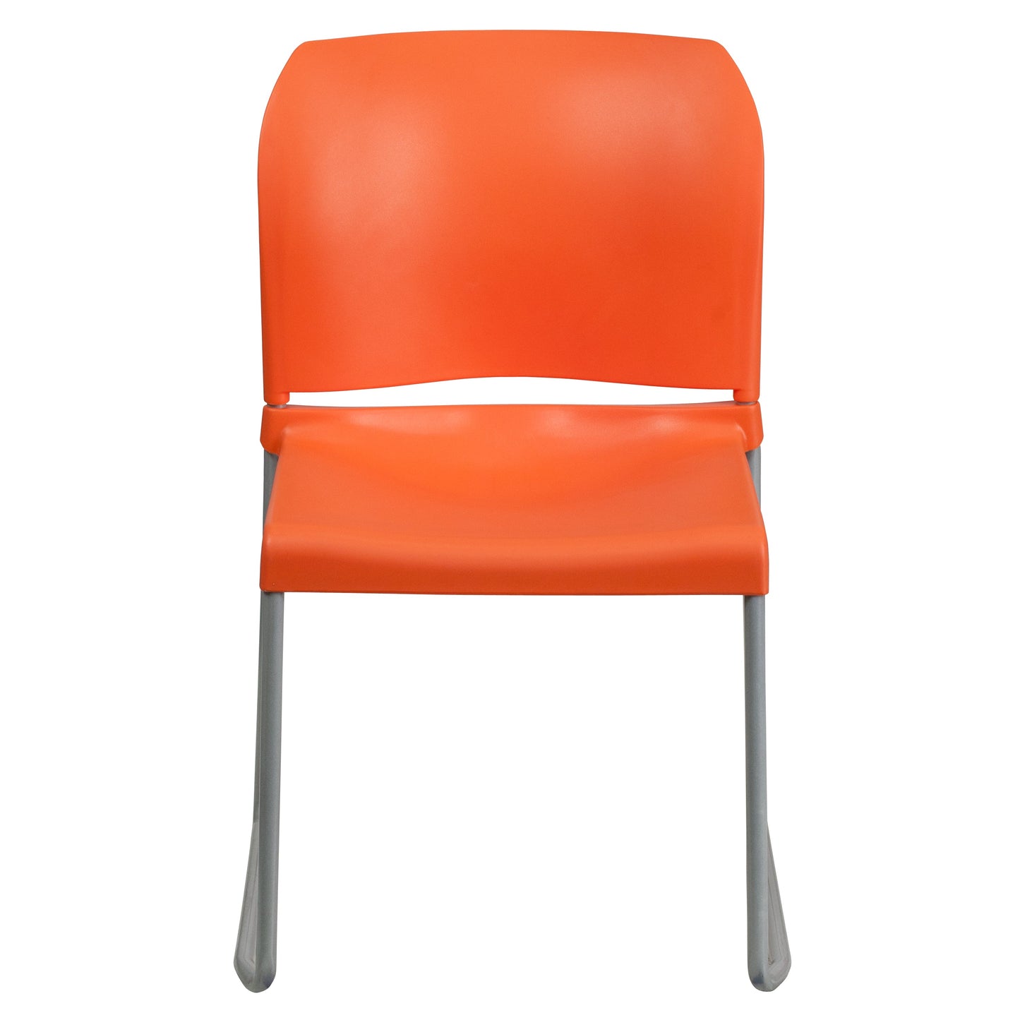 Orange Plastic Stack Chair RUT-238A-OR-GG