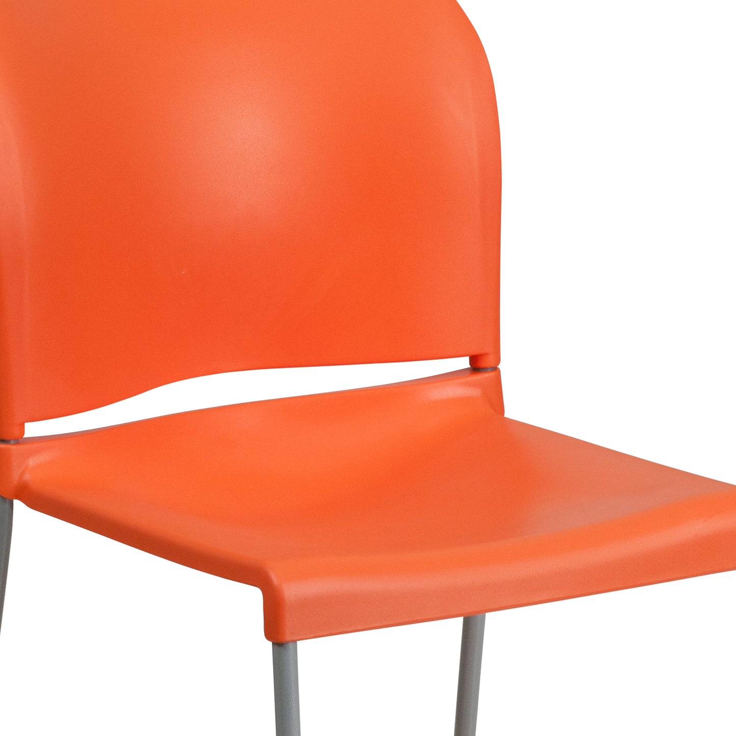 Orange Plastic Stack Chair RUT-238A-OR-GG