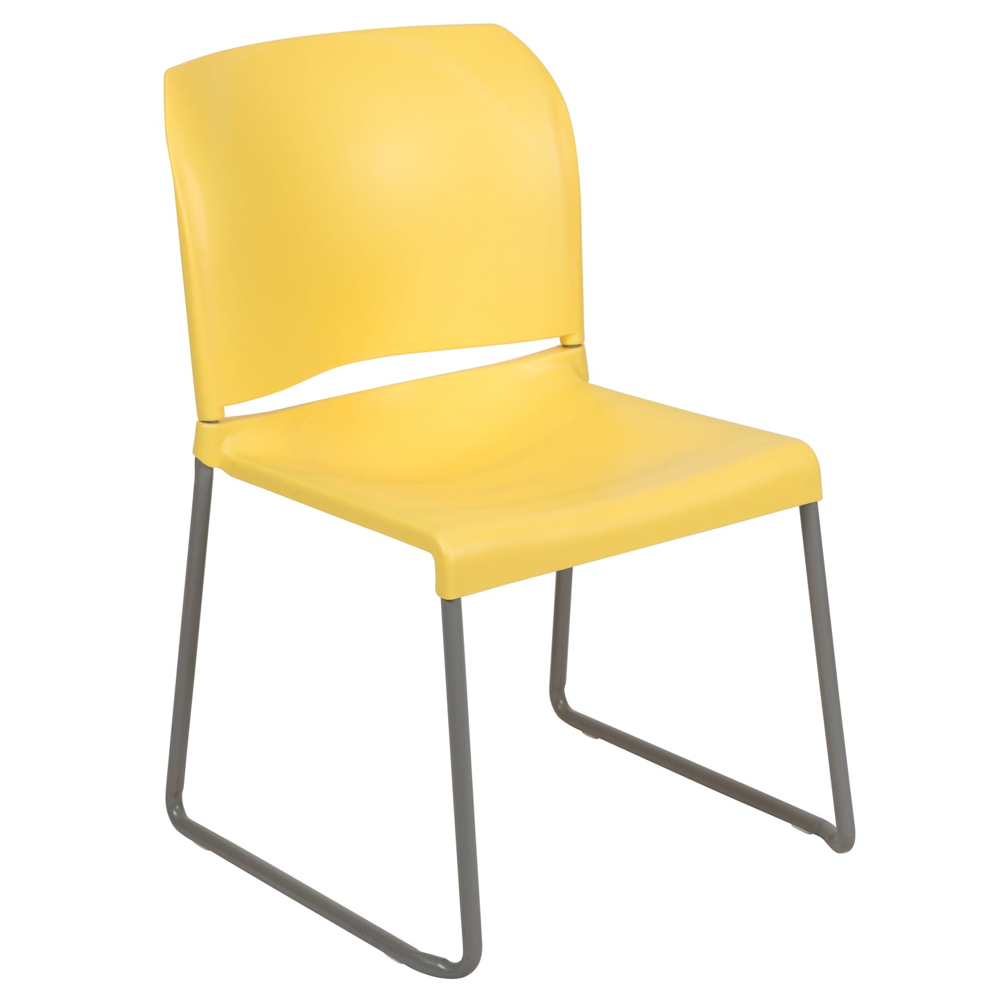 Yellow Plastic Stack Chair RUT-238A-YL-GG