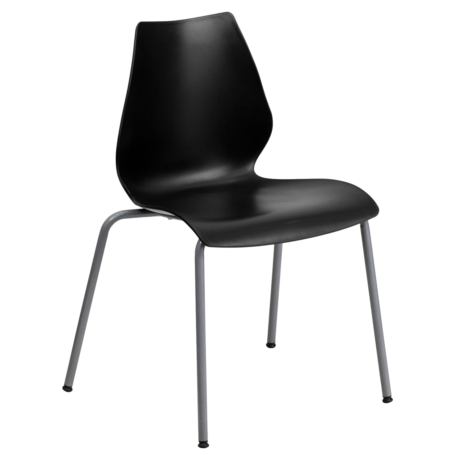 Black Plastic Stack Chair RUT-288-BK-GG