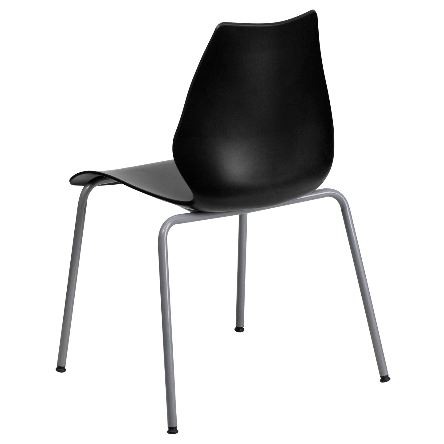 Black Plastic Stack Chair RUT-288-BK-GG