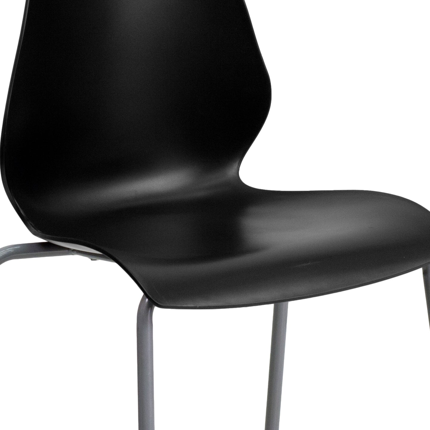 Black Plastic Stack Chair RUT-288-BK-GG