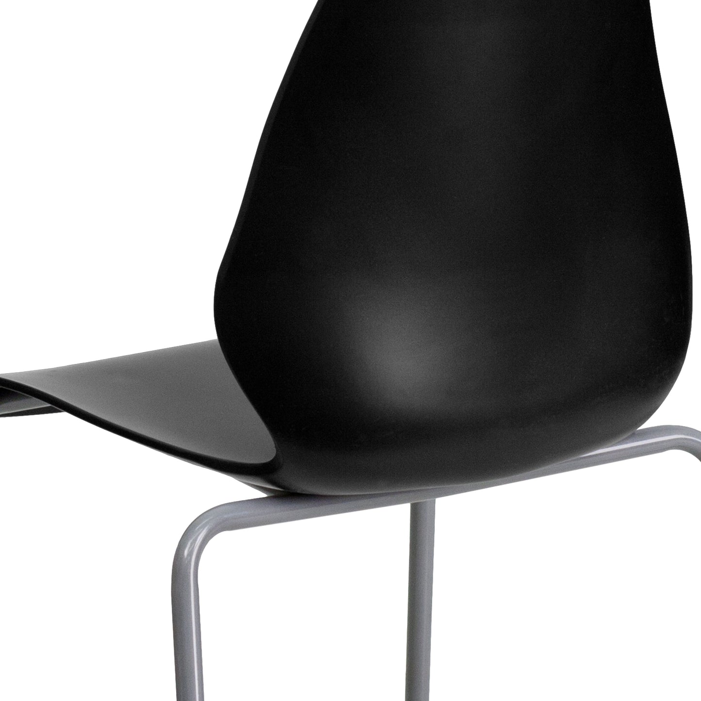 Black Plastic Stack Chair RUT-288-BK-GG