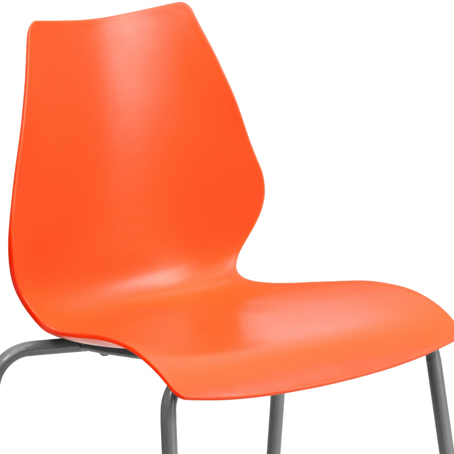 Orange Plastic Stack Chair RUT-288-ORANGE-GG