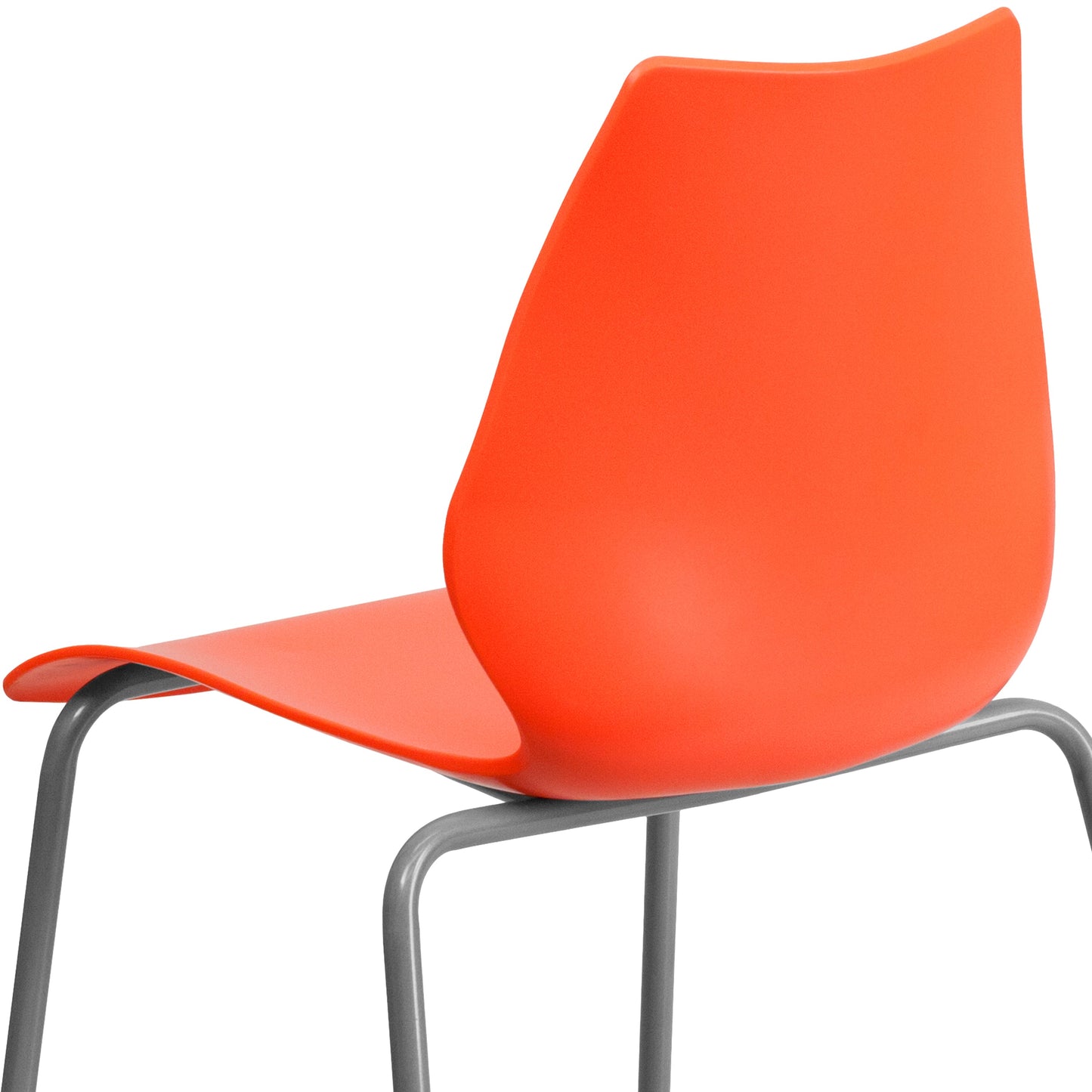 Orange Plastic Stack Chair RUT-288-ORANGE-GG