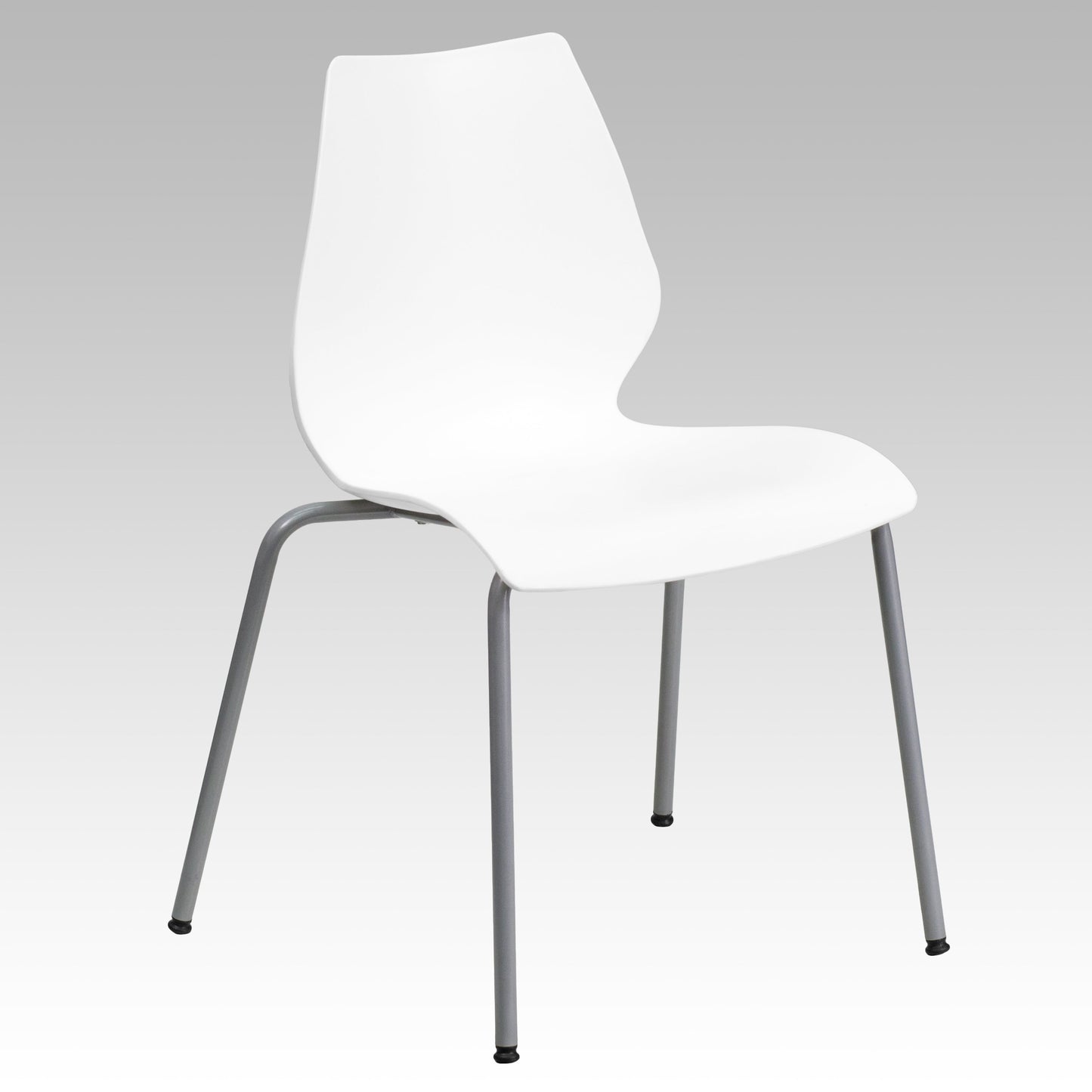 White Plastic Stack Chair RUT-288-WHITE-GG