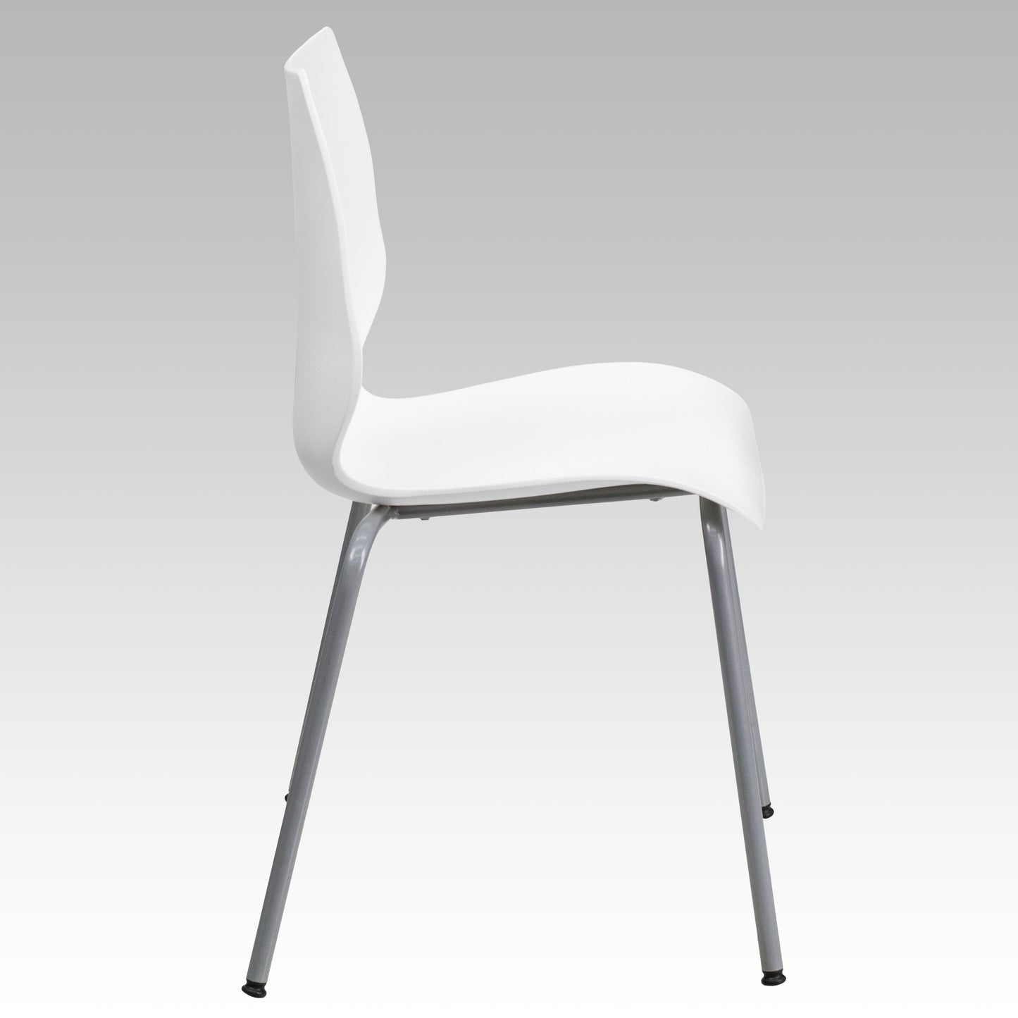 White Plastic Stack Chair RUT-288-WHITE-GG