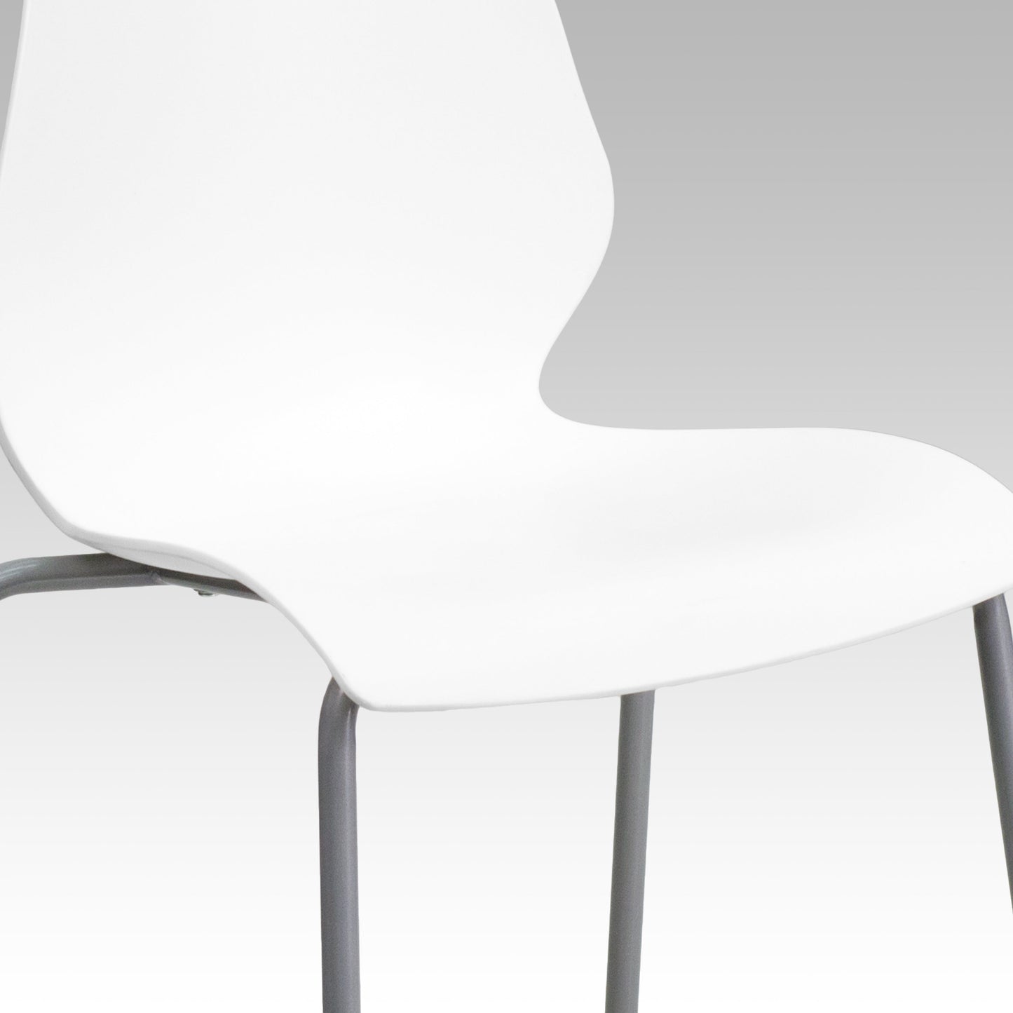 White Plastic Stack Chair RUT-288-WHITE-GG