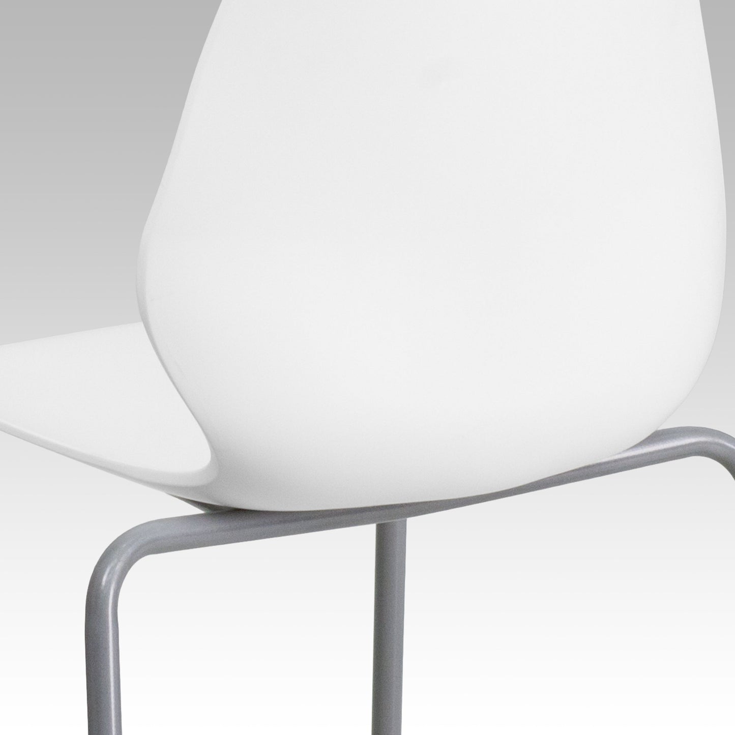 White Plastic Stack Chair RUT-288-WHITE-GG