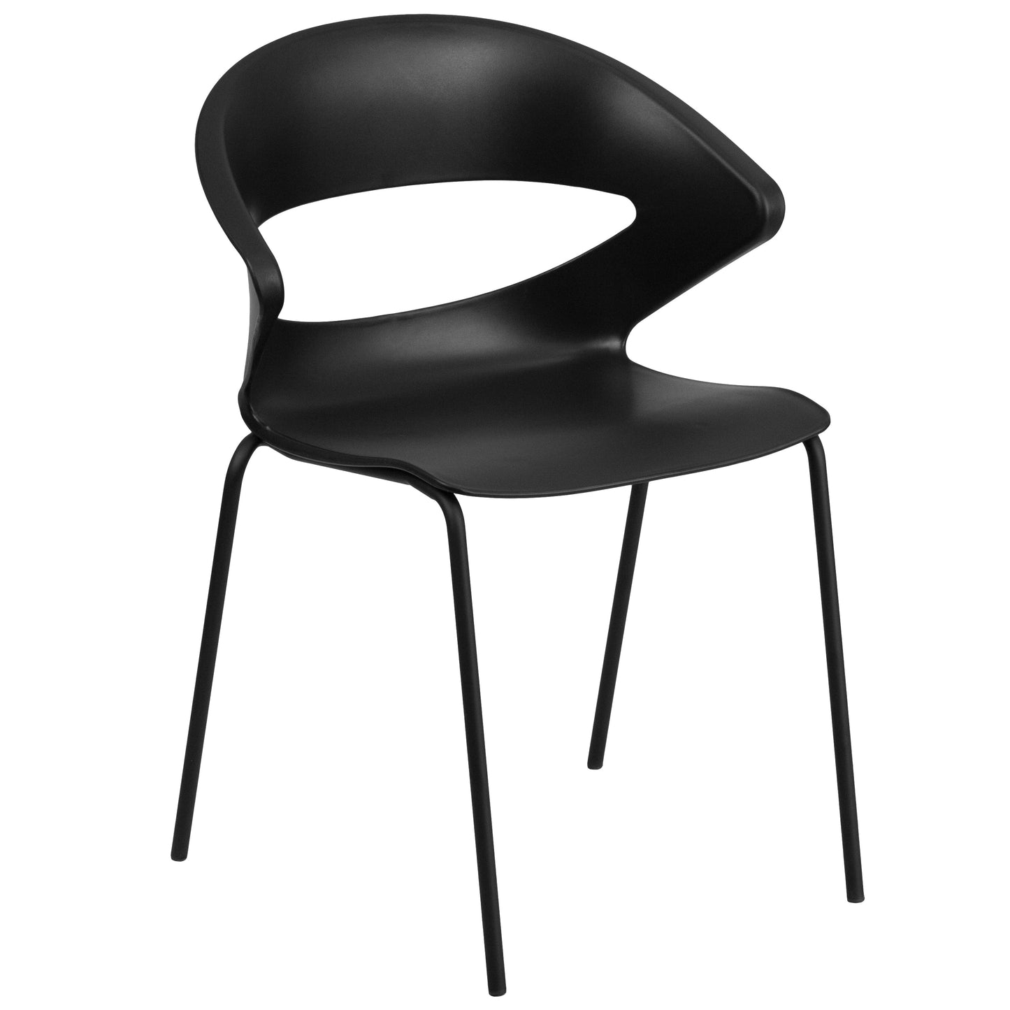 Black Stack Chair RUT-4-BK-GG