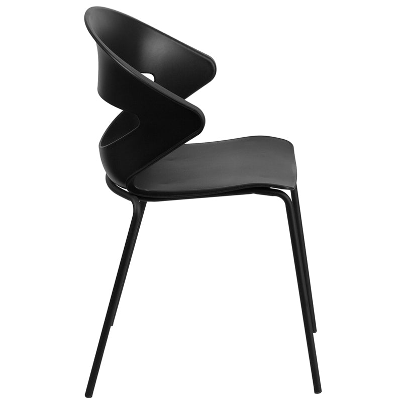 Black Stack Chair RUT-4-BK-GG