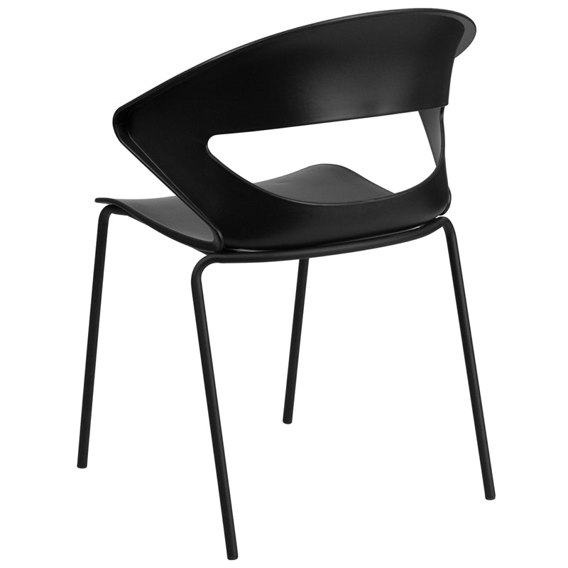 Black Stack Chair RUT-4-BK-GG