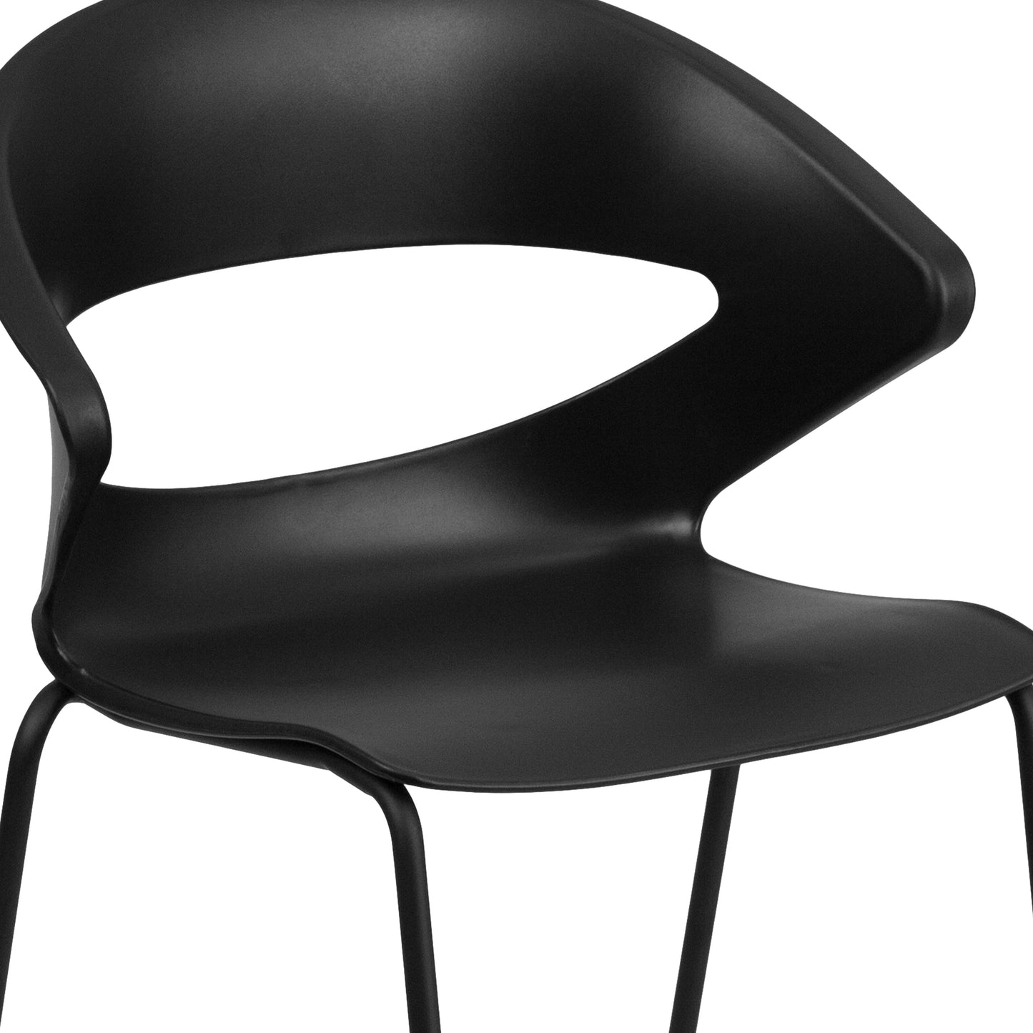 Black Stack Chair RUT-4-BK-GG