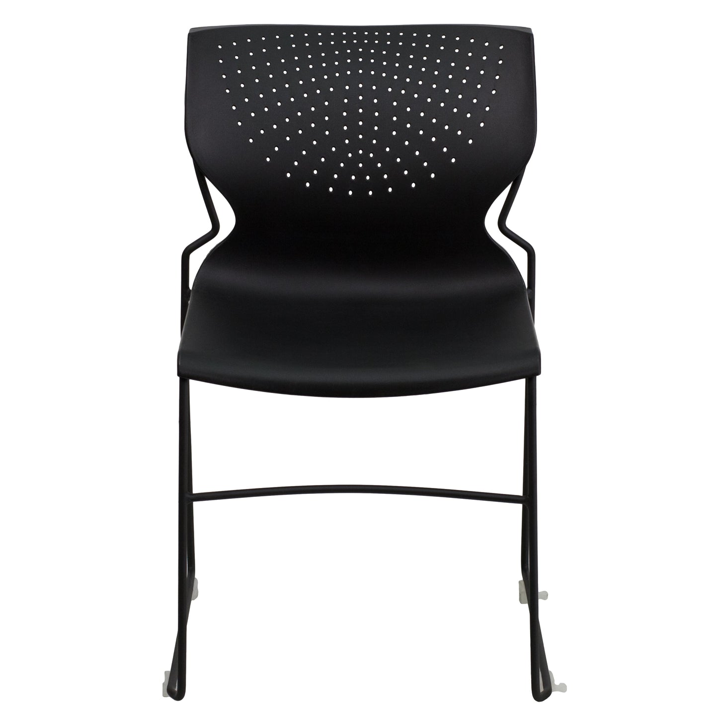 Black Plastic Stack Chair RUT-438-BK-GG