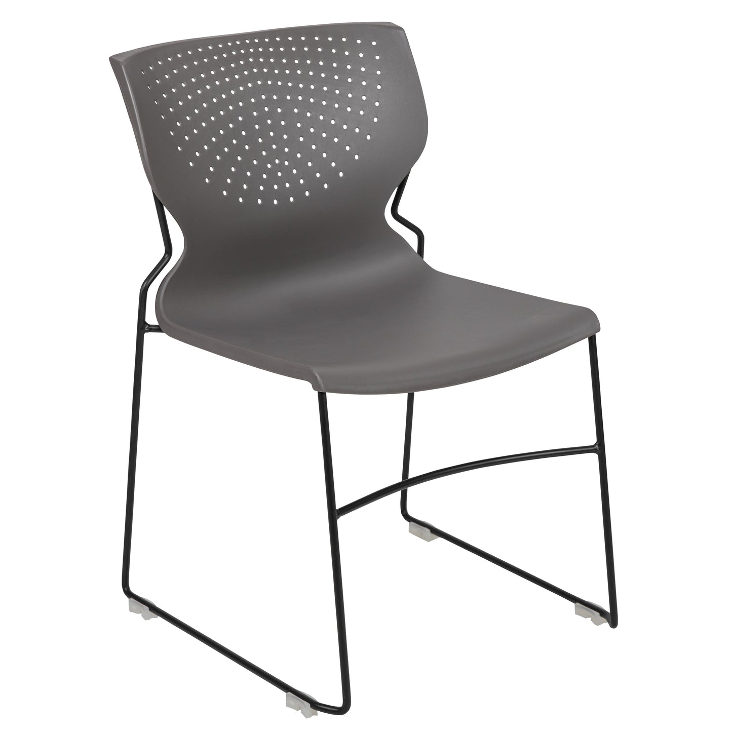 Gray Plastic Stack Chair RUT-438-GY-GG