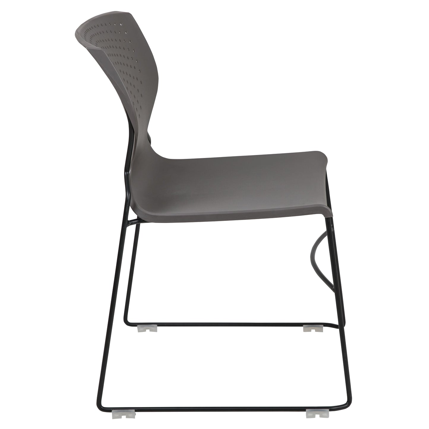 Gray Plastic Stack Chair RUT-438-GY-GG