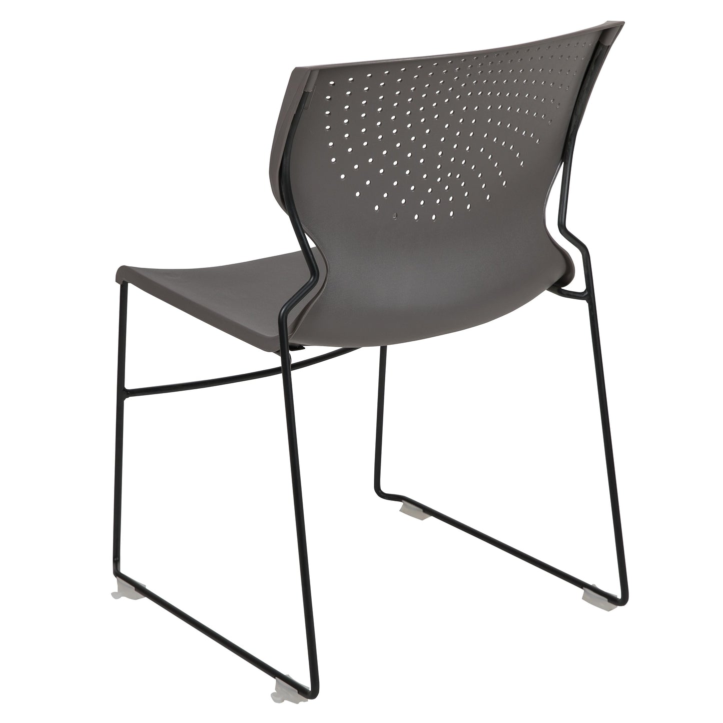 Gray Plastic Stack Chair RUT-438-GY-GG