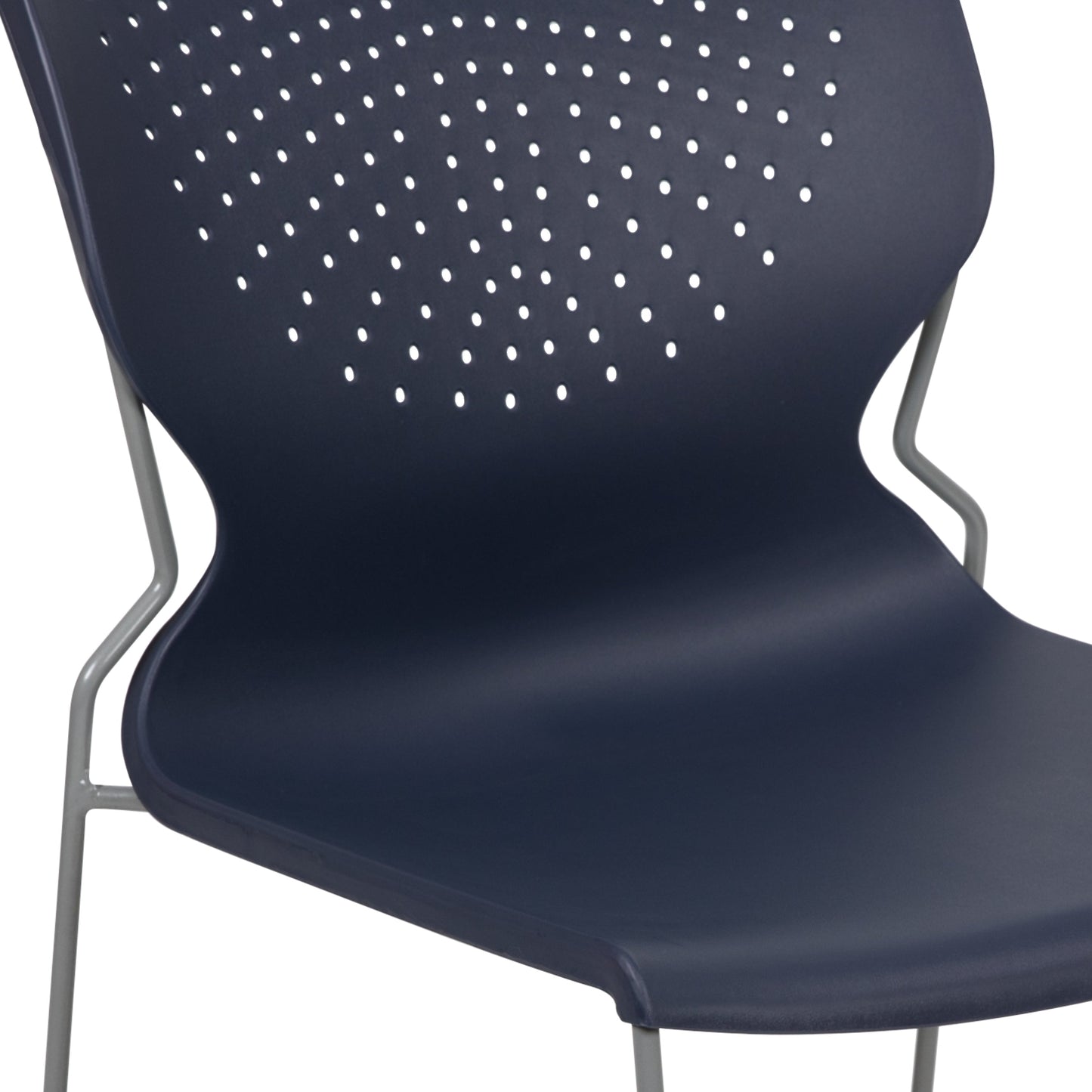 Navy Plastic Stack Chair RUT-438-NY-GG