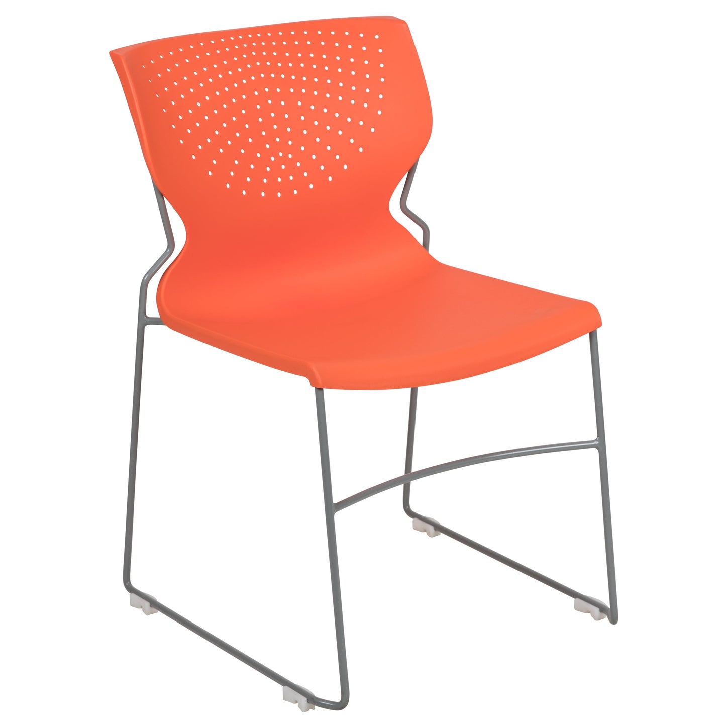 Orange Plastic Stack Chair RUT-438-OR-GG