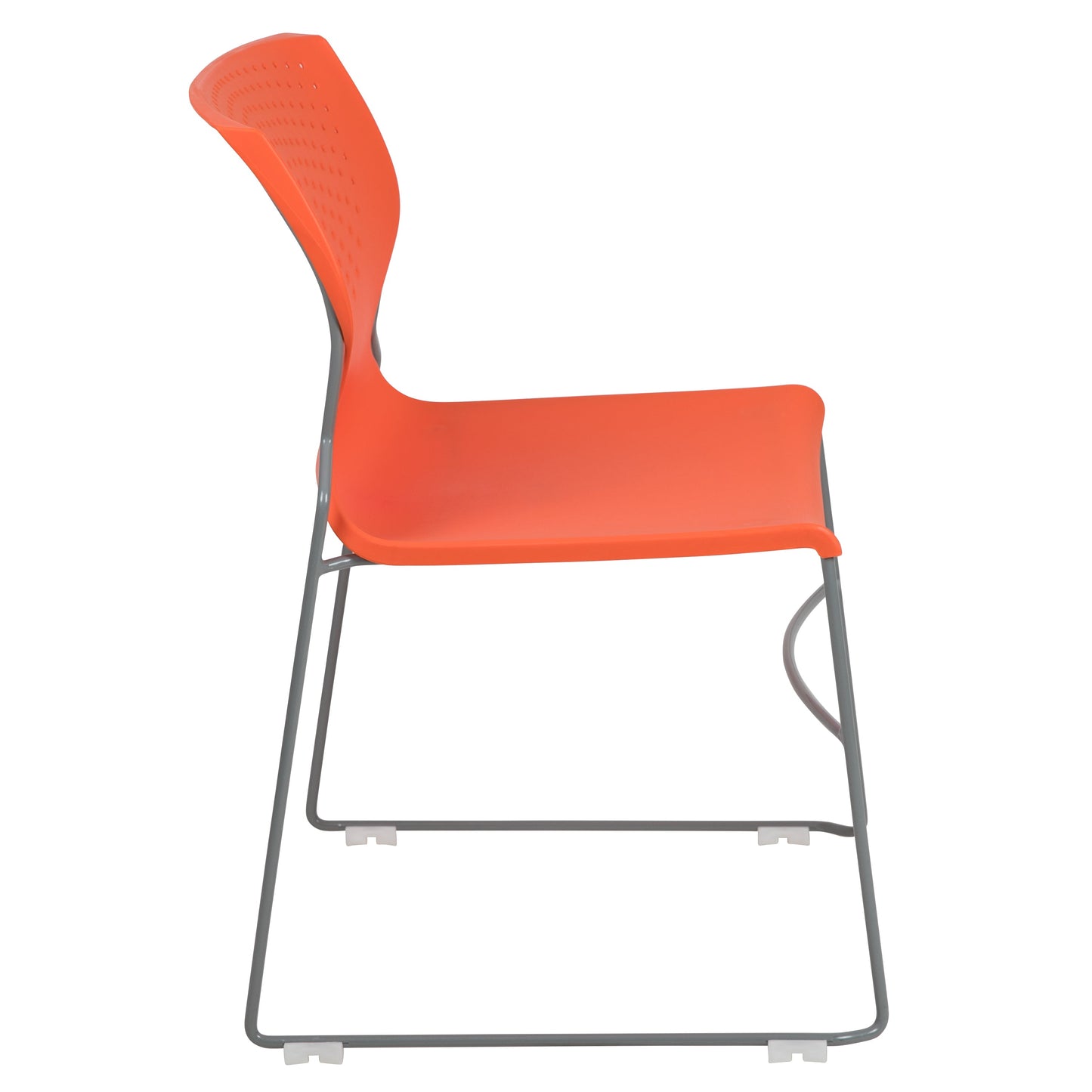 Orange Plastic Stack Chair RUT-438-OR-GG