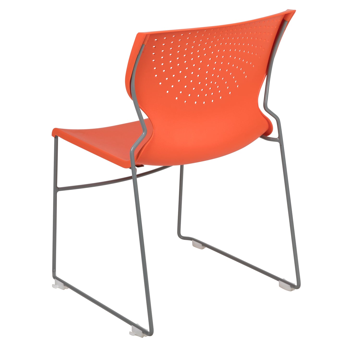 Orange Plastic Stack Chair RUT-438-OR-GG