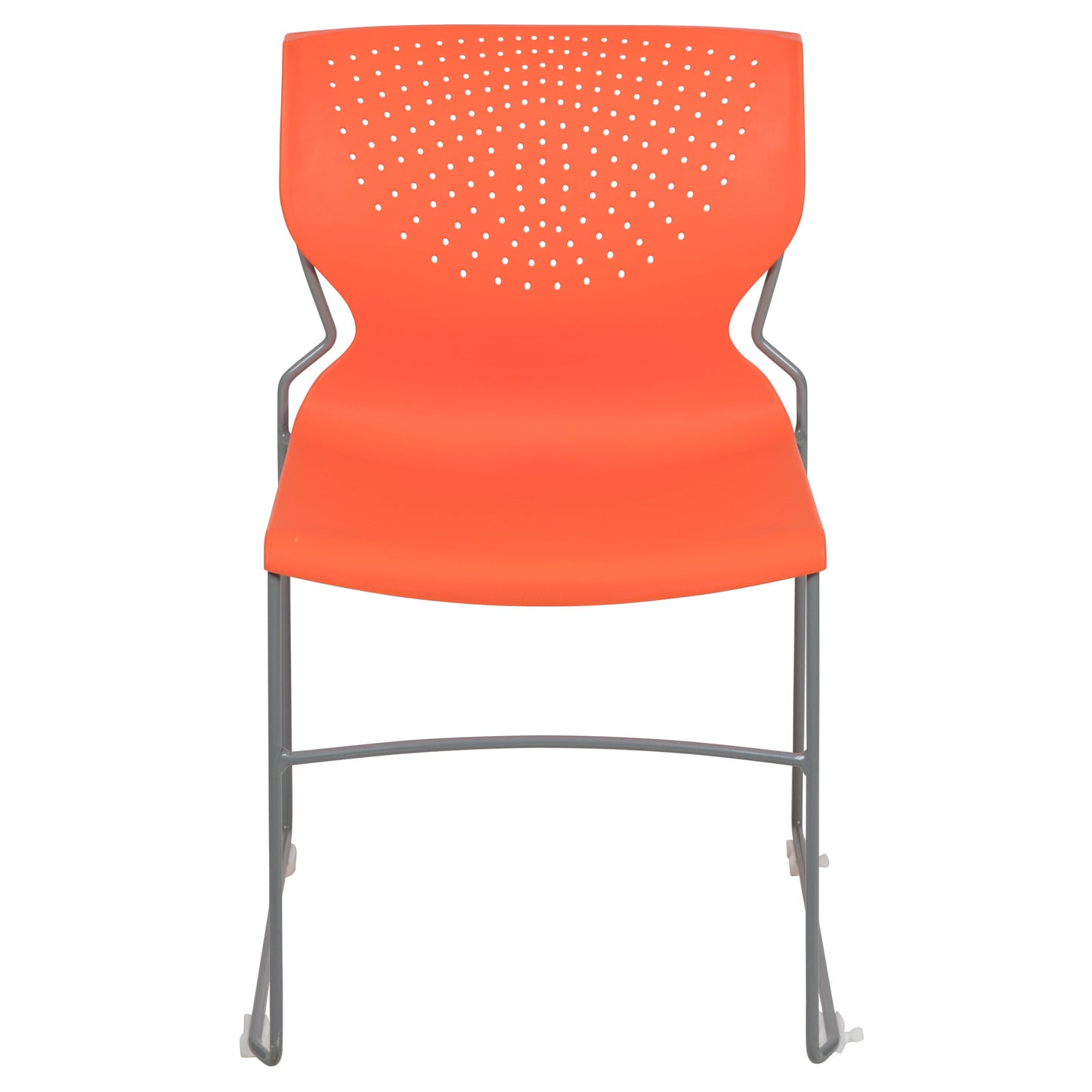 Orange Plastic Stack Chair RUT-438-OR-GG