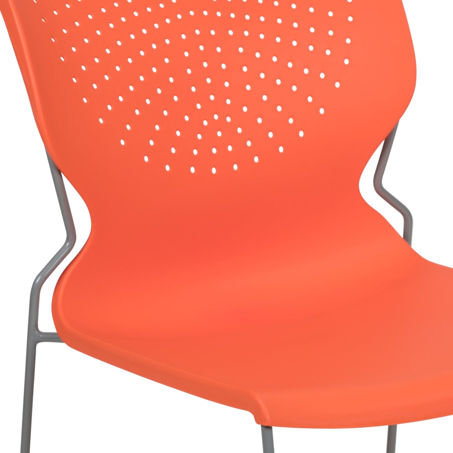 Orange Plastic Stack Chair RUT-438-OR-GG