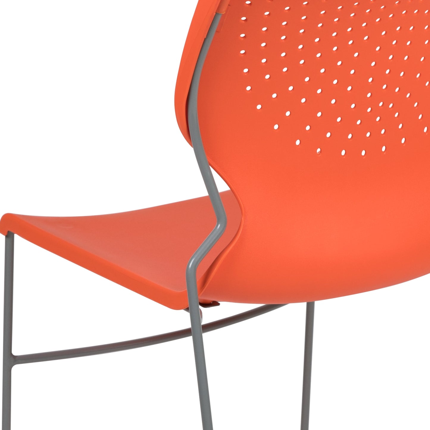 Orange Plastic Stack Chair RUT-438-OR-GG