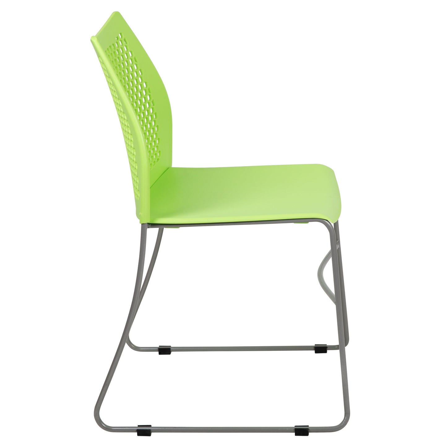 Green Plastic Stack Chair RUT-498A-GN-GG