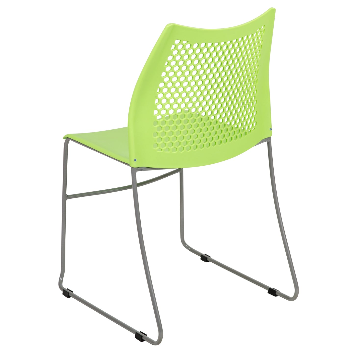 Green Plastic Stack Chair RUT-498A-GN-GG