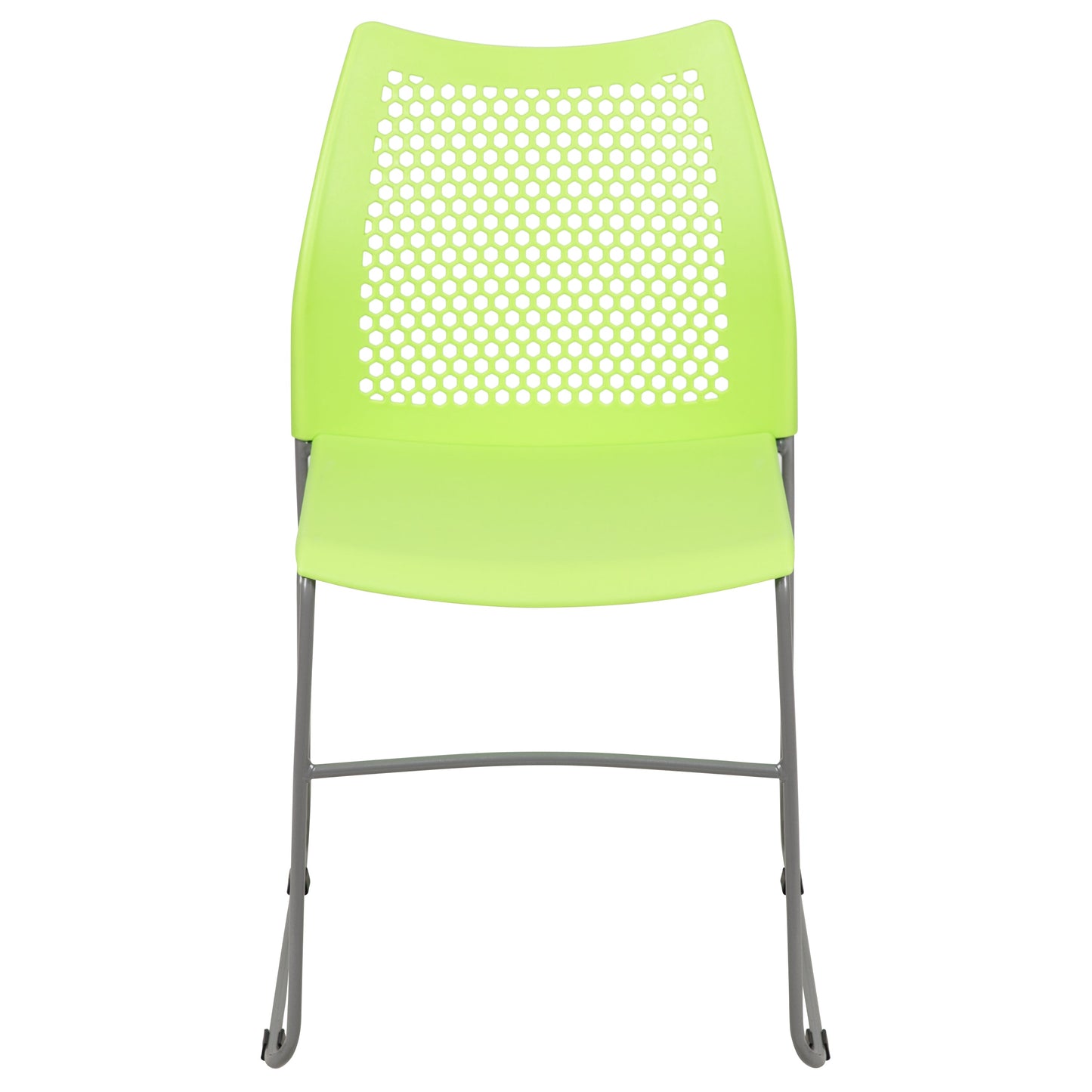 Green Plastic Stack Chair RUT-498A-GN-GG