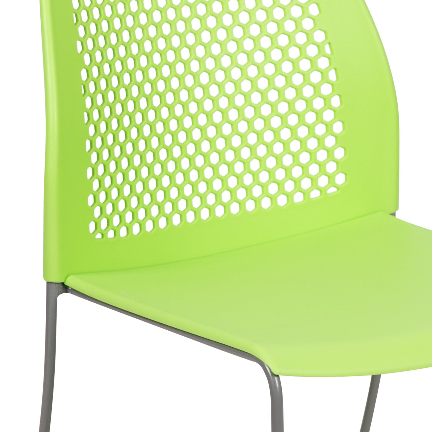 Green Plastic Stack Chair RUT-498A-GN-GG