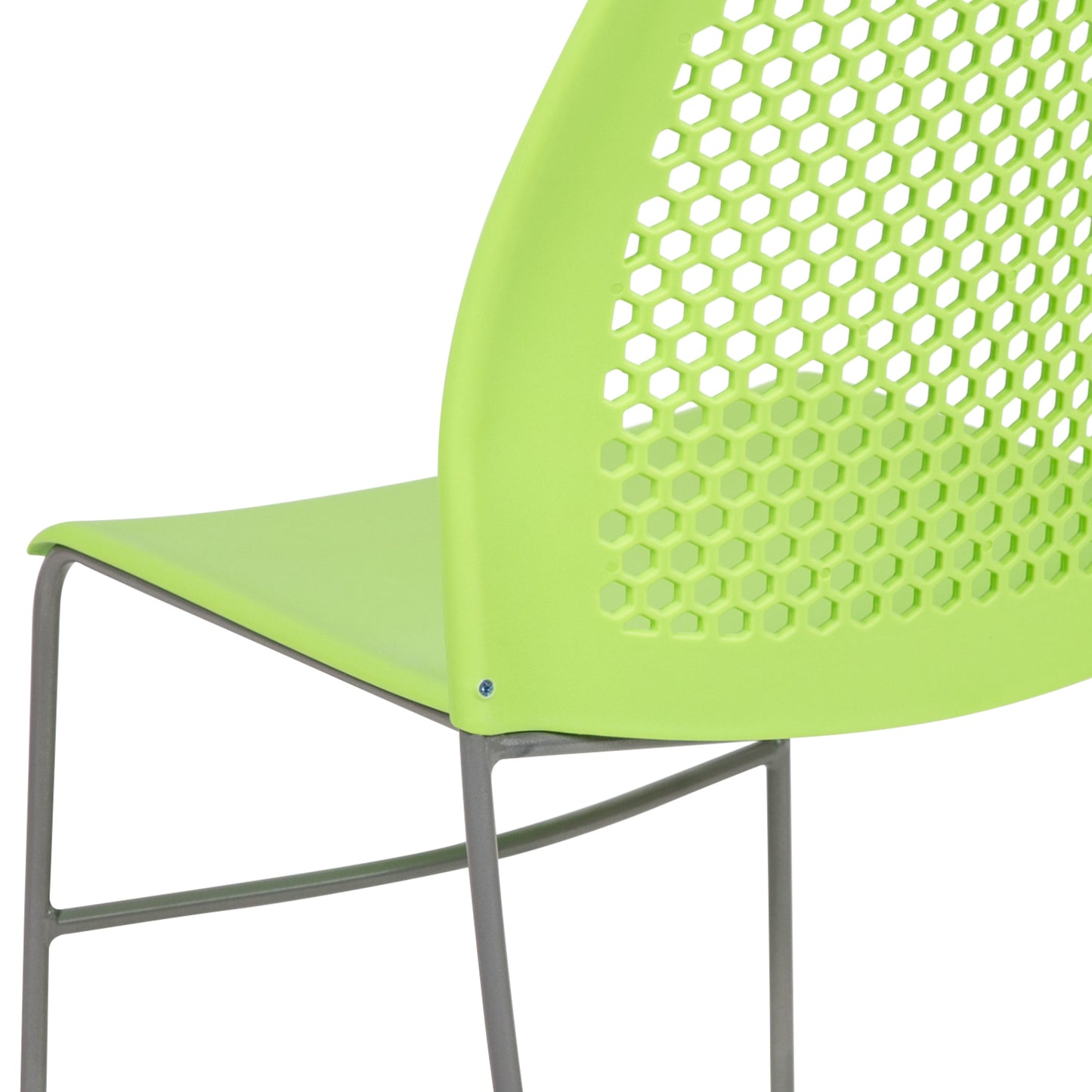 Green Plastic Stack Chair RUT-498A-GN-GG